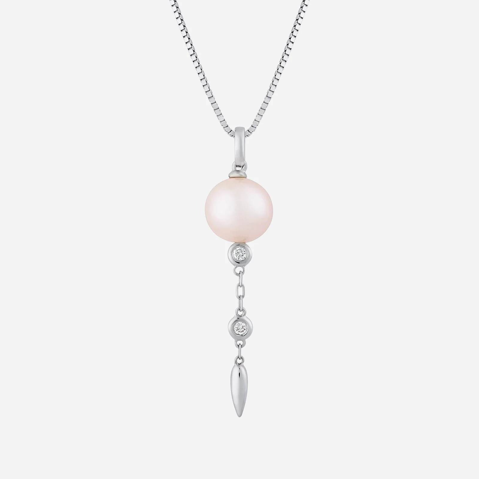 Pearl Pendant with Diamond in White Gold (GPRLSTYLE1487A)