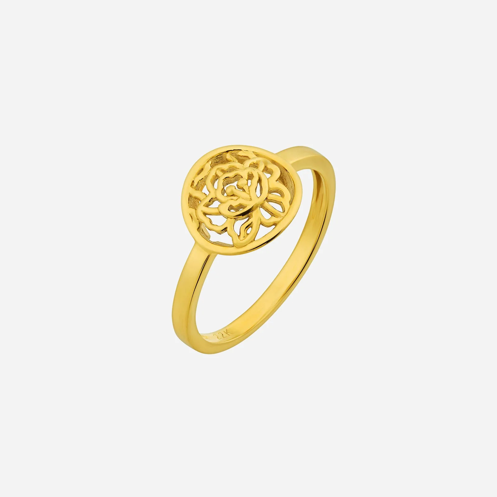 Peony Blossoms Ring in Yellow Gold (A22KGROUP075V0793A)