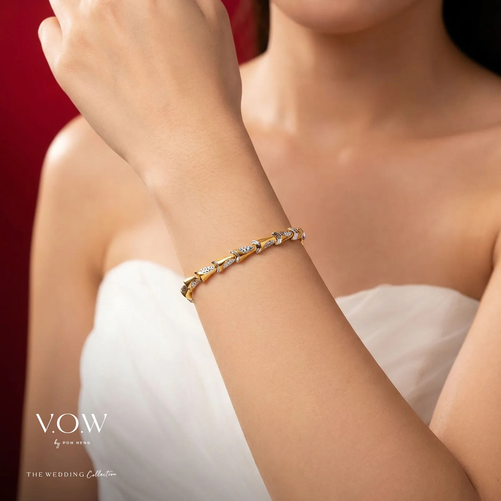 Perpetual Affection Bracelet in Yellow White Gold (E22KGROUP145V0539A) - Image 2