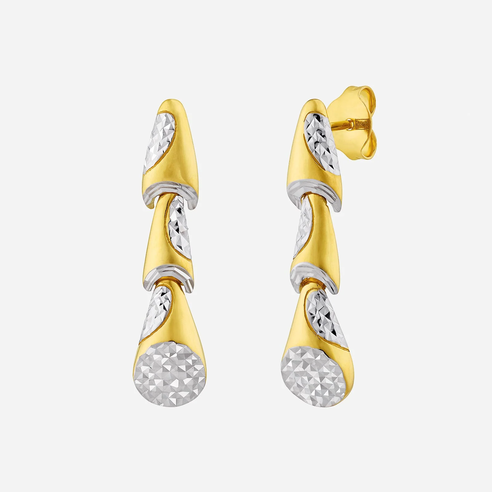Perpetual Affection Earrings in Yellow White Gold	 (H22KGROUP145V1388A)