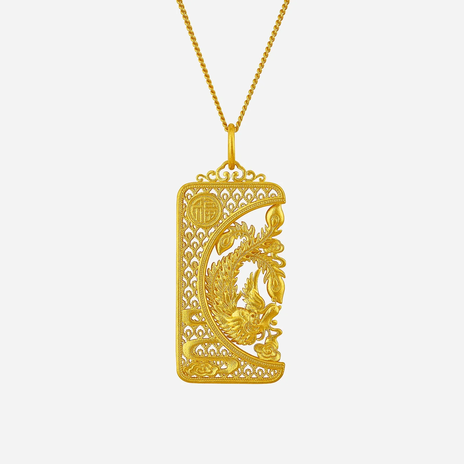 Phoenix Pendant in Yellow Gold (G999STYLE1555A)