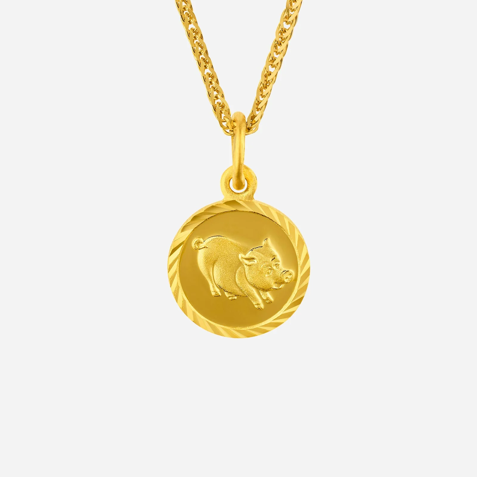 Pig Pendant in Yellow Gold (G999ZODIAC176121324A)