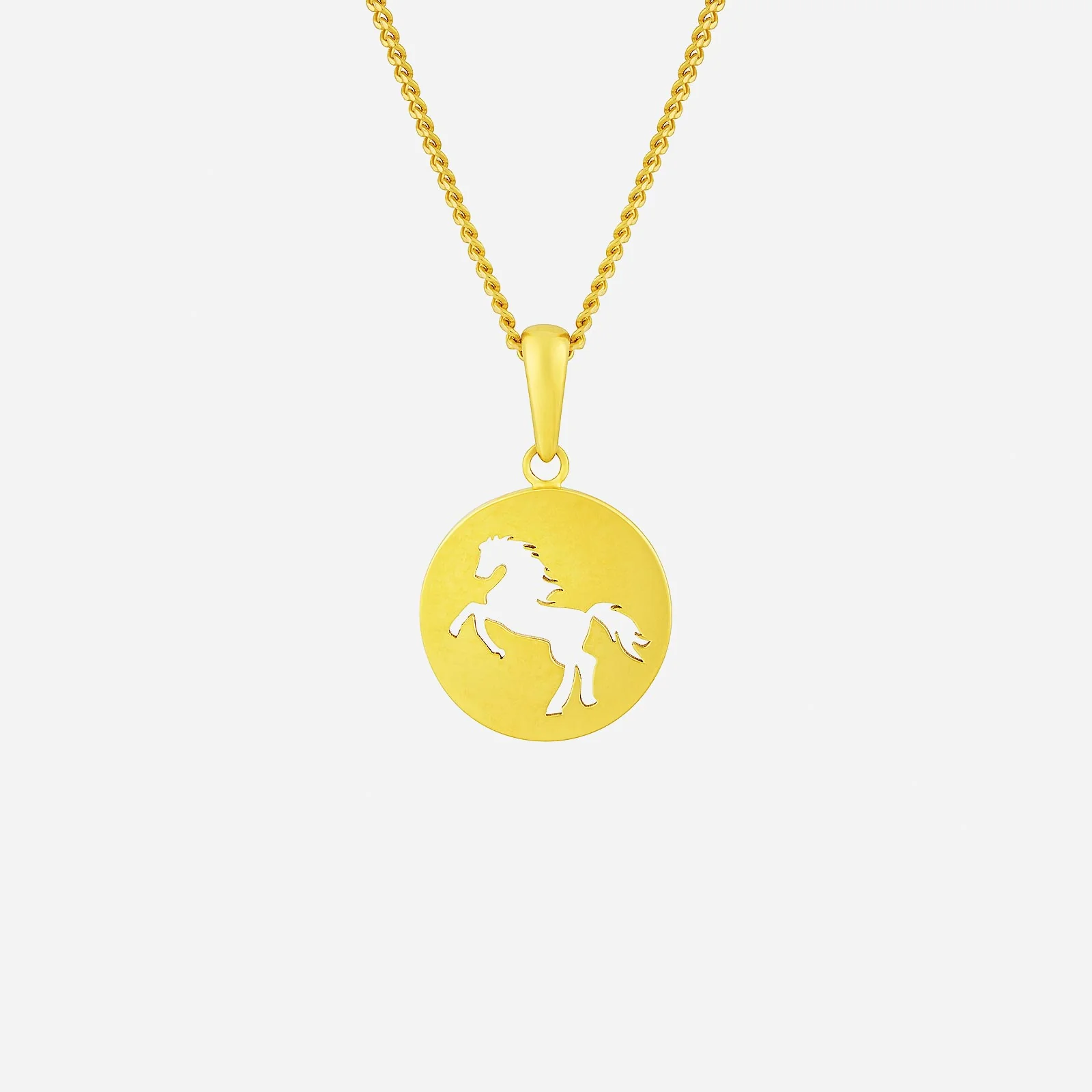 Prancing Horse Pendant in Yellow Gold (G22KSTYLE1847A)