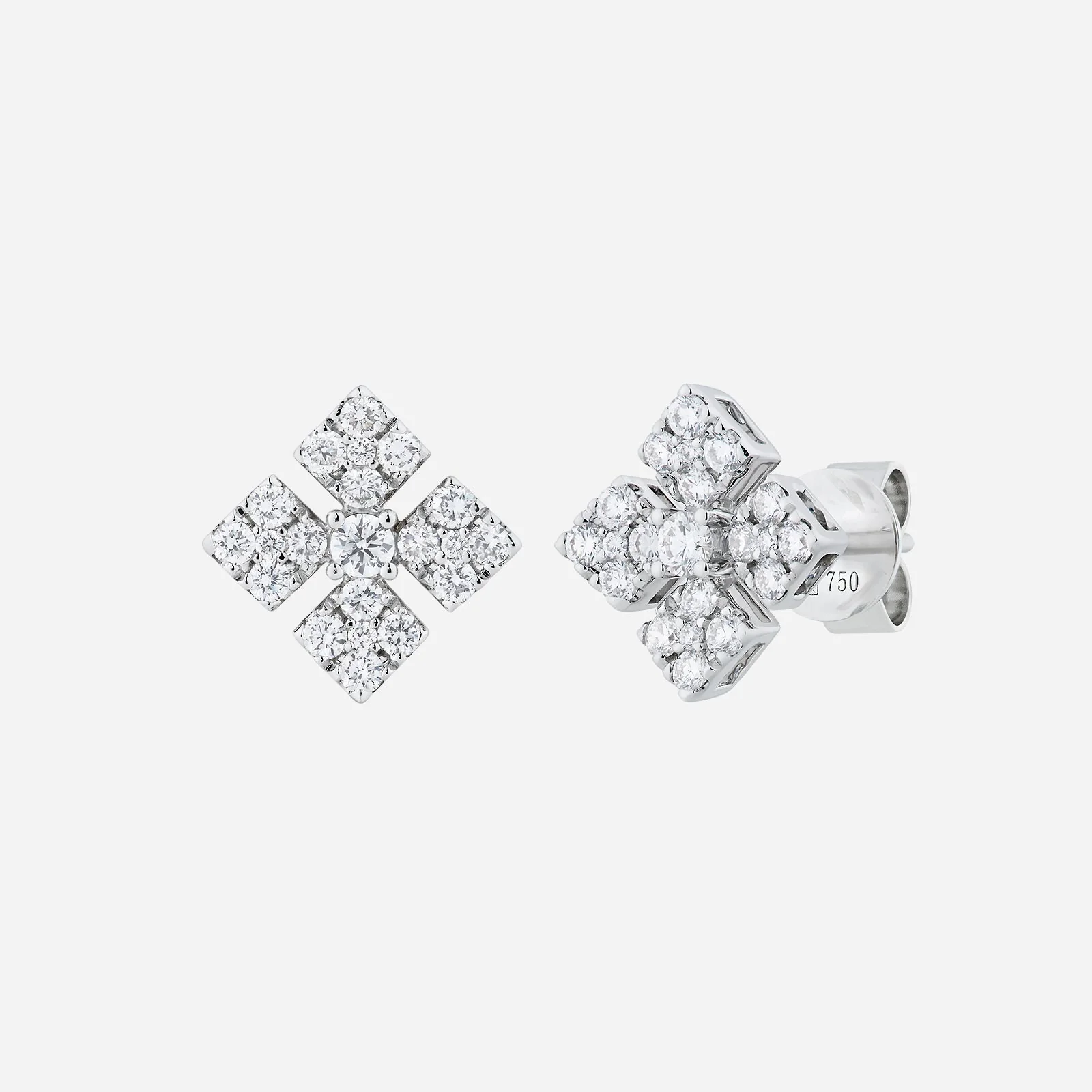 Primrose Diamond Earrings in White Gold (HDIASTYLE1290A)