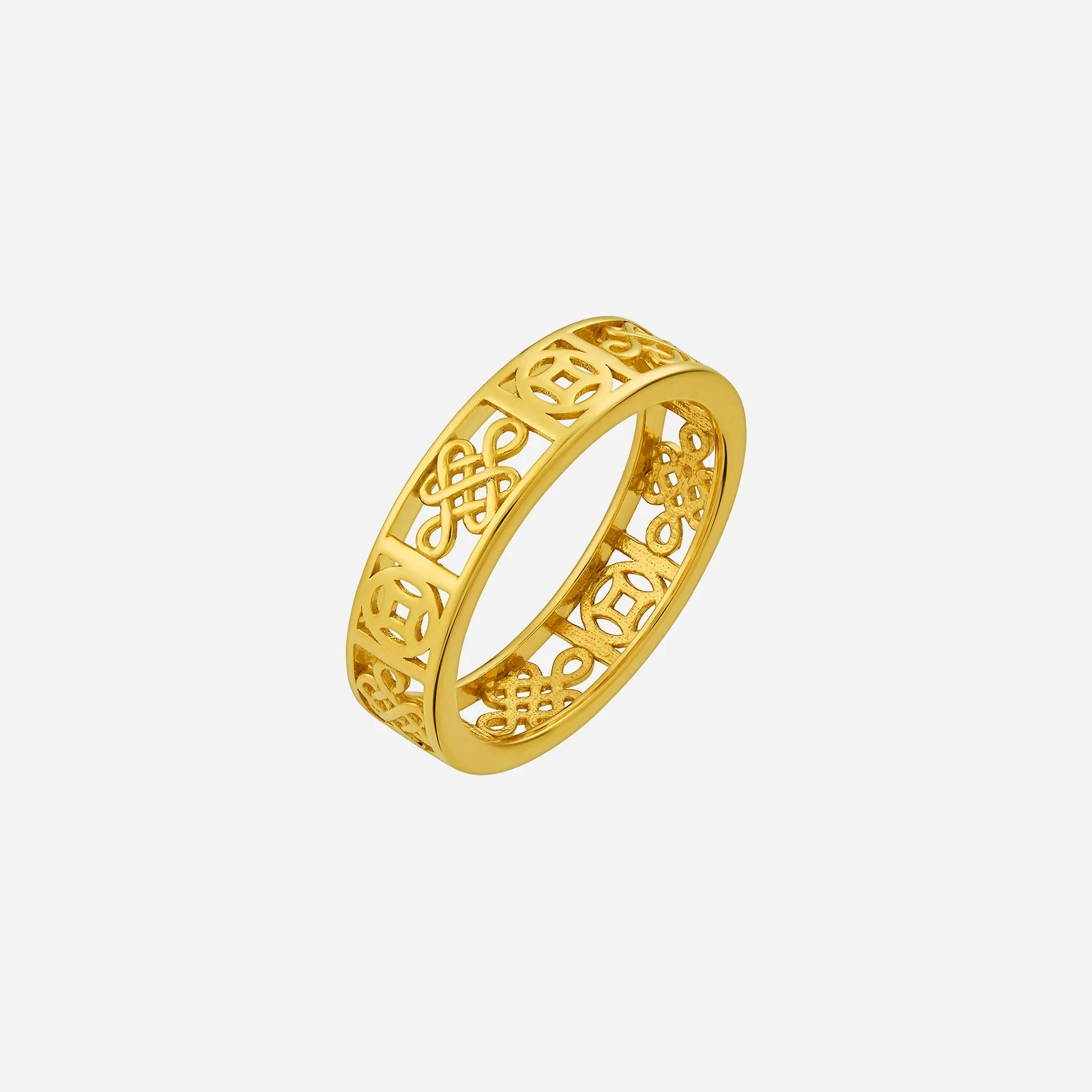 Prosperity Coin Band in Yellow Gold (CSTYLES111T0015A)