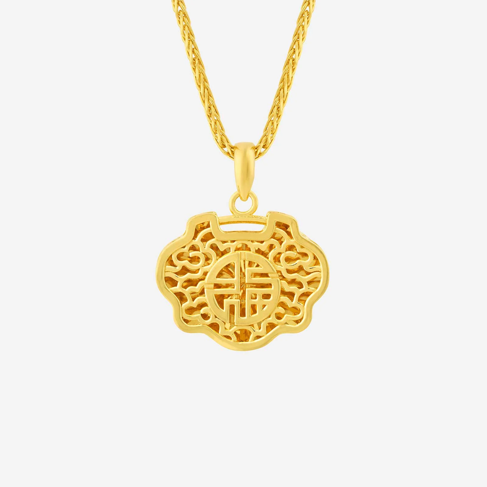 Prosperity Lock Pendant in Yellow Gold (G22KSTYLE1395A)