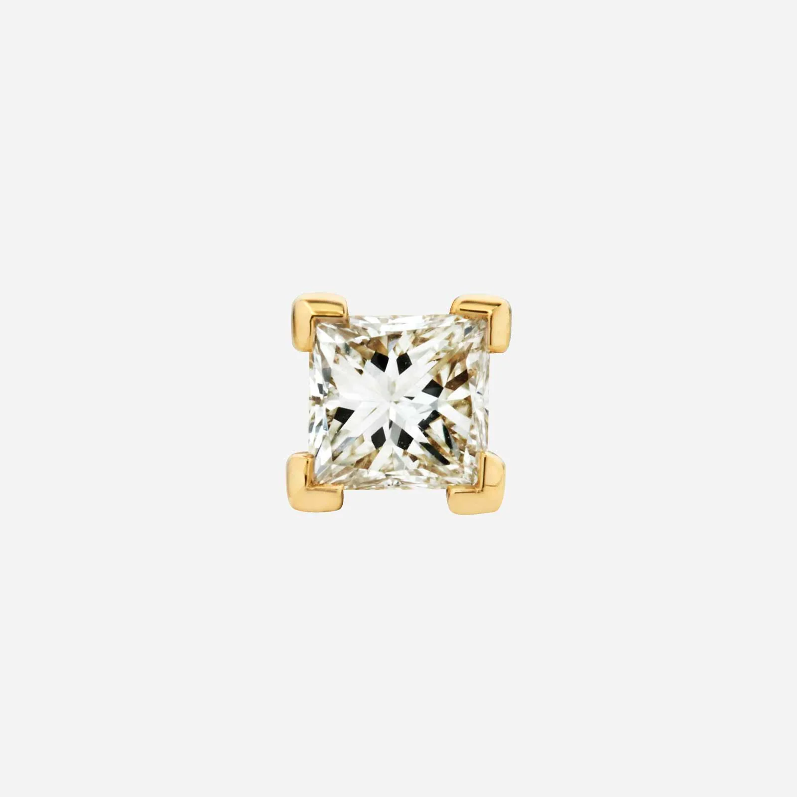 Quadrillion Cut Diamond Earring in Yellow Gold (HDIAFREESTYLEY1025A)