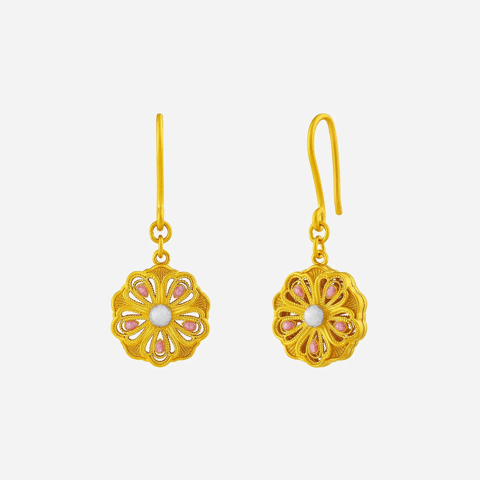 Radiant Blossom Earrings in Yellow Gold (H999GROUP270V1755A)