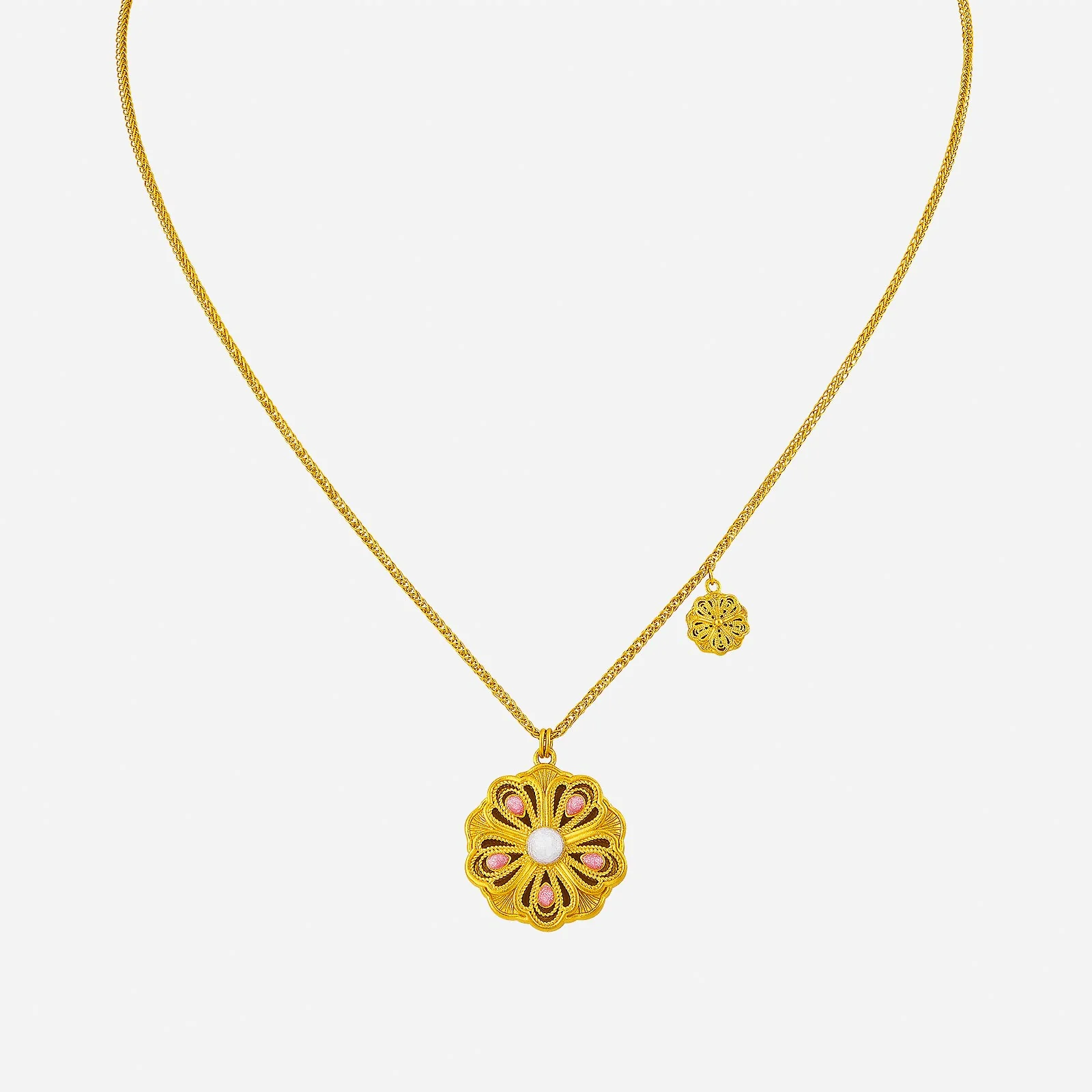 Radiant Blossom Necklace in Yellow Gold (F999GROUP270V0557A)
