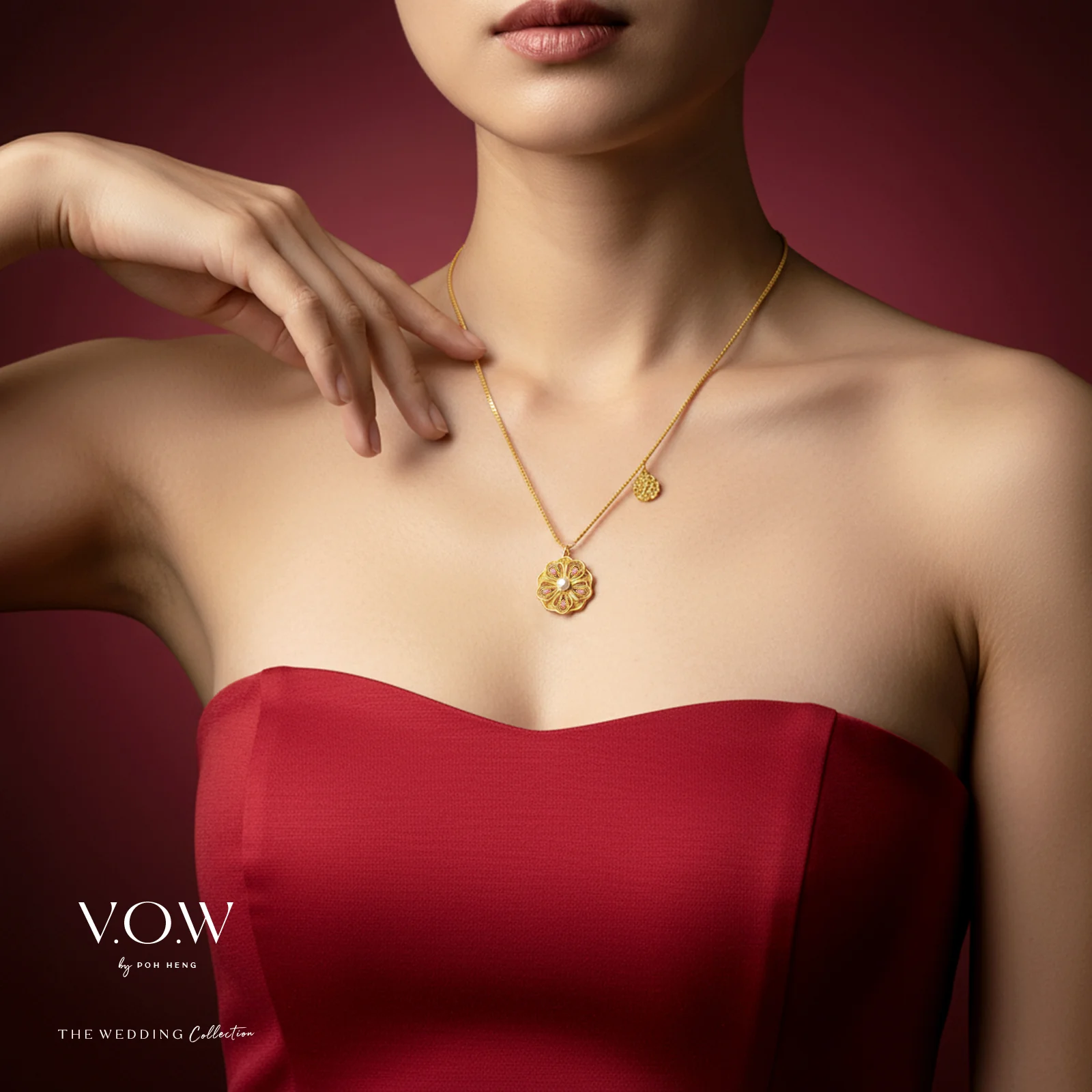 Radiant Blossom Necklace in Yellow Gold (F999GROUP270V0557A) - Image 2