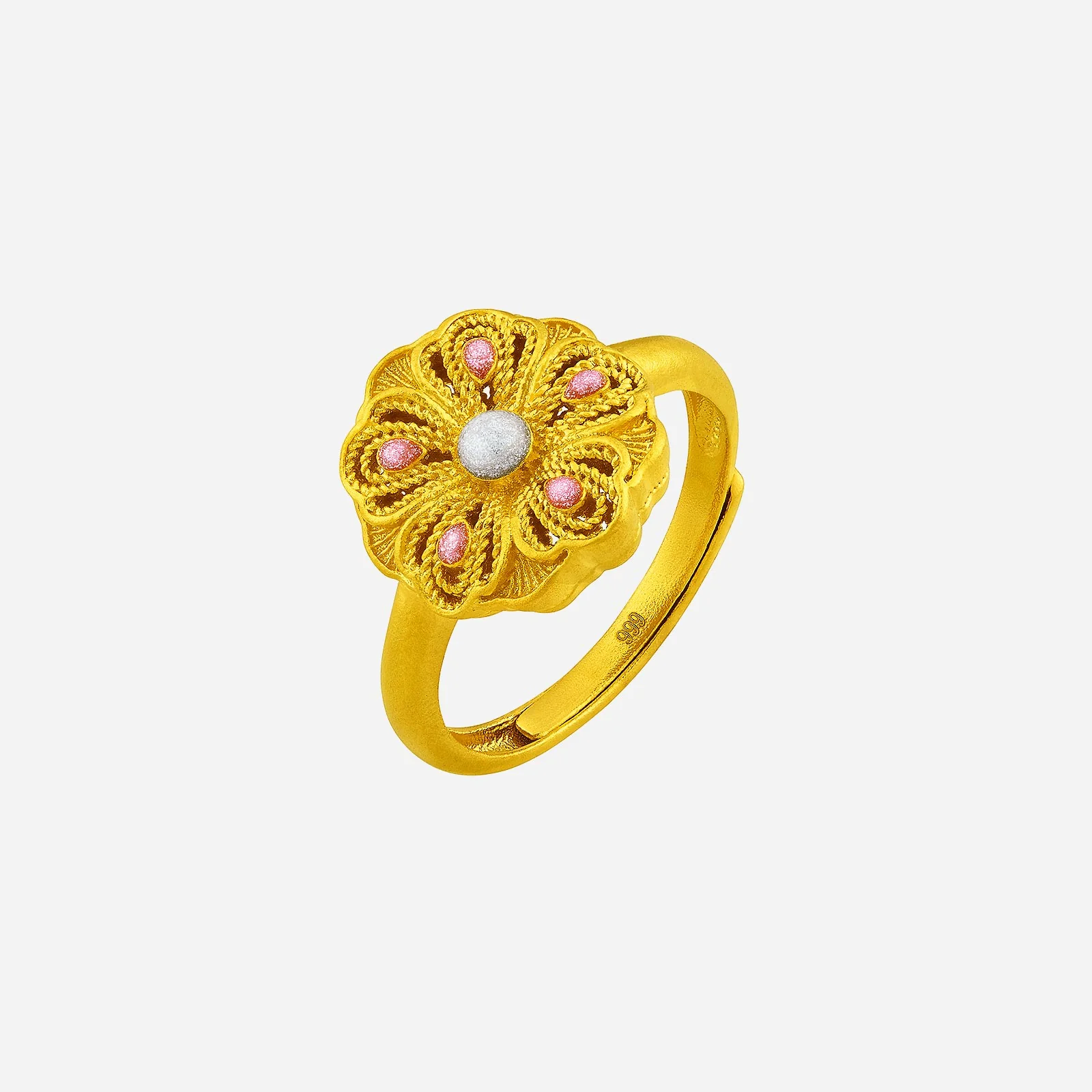 Radiant Blossom Ring in Yellow Gold (A999GROUP270V1166A)