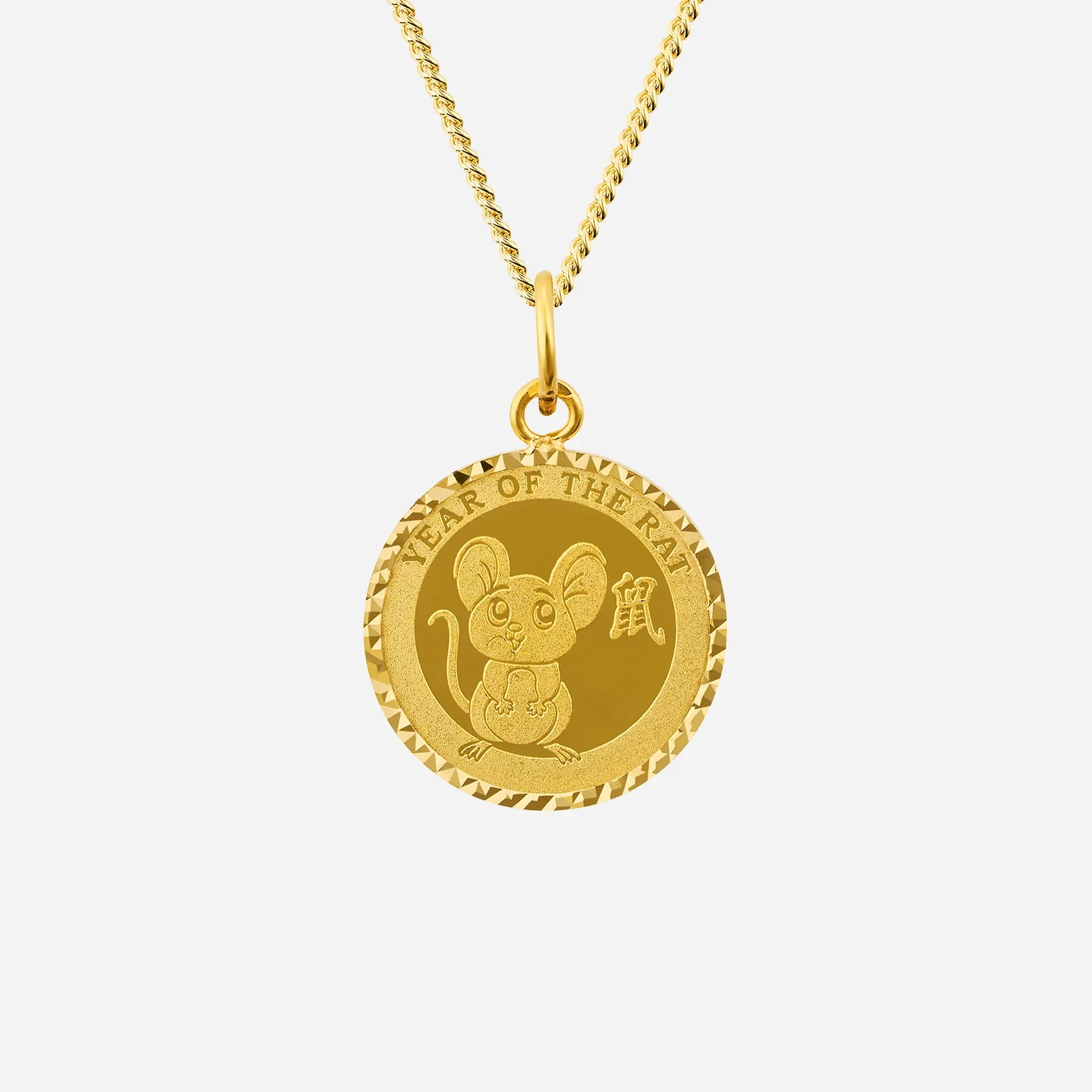 Rat Pendant in Yellow Gold (G22KZODIAC167011101A)