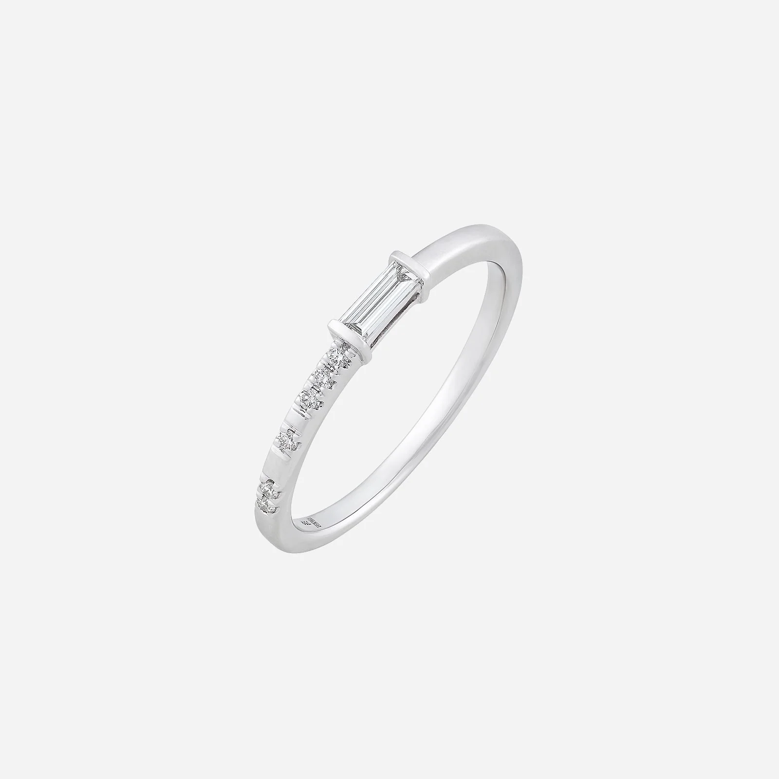 Rechteck Diamond Ring in White Gold (ADIAFREESTYLE0977A)