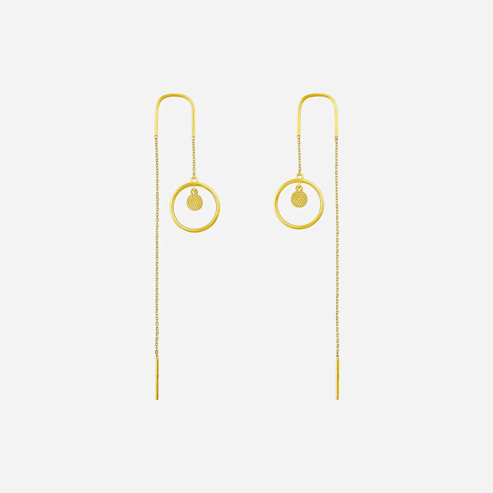Rim Threader Earrings in Yellow Gold (H22KFREESTYLE1752A)