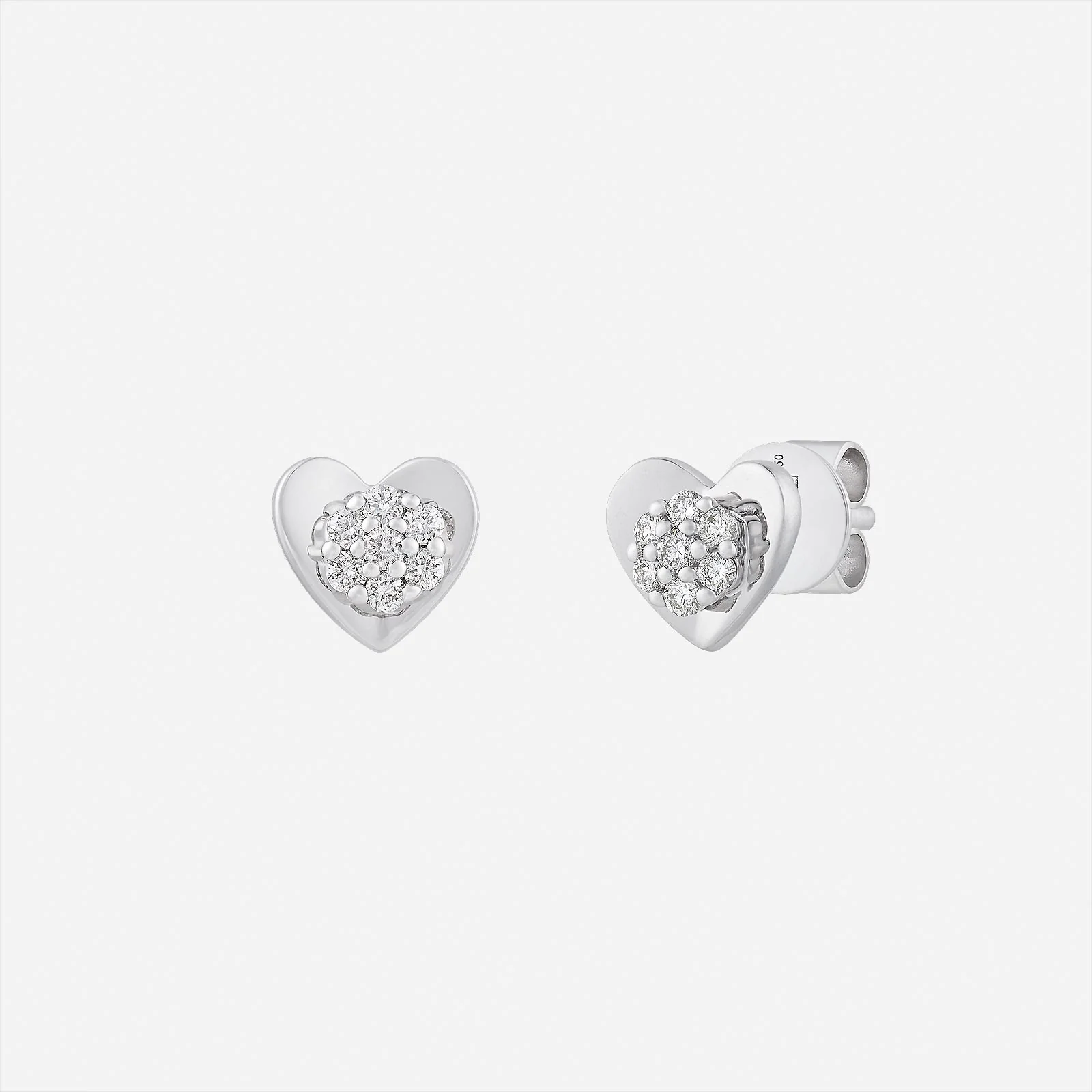 Romance Beam Diamond Earrings in White Gold (HDIASTYLE1665A)
