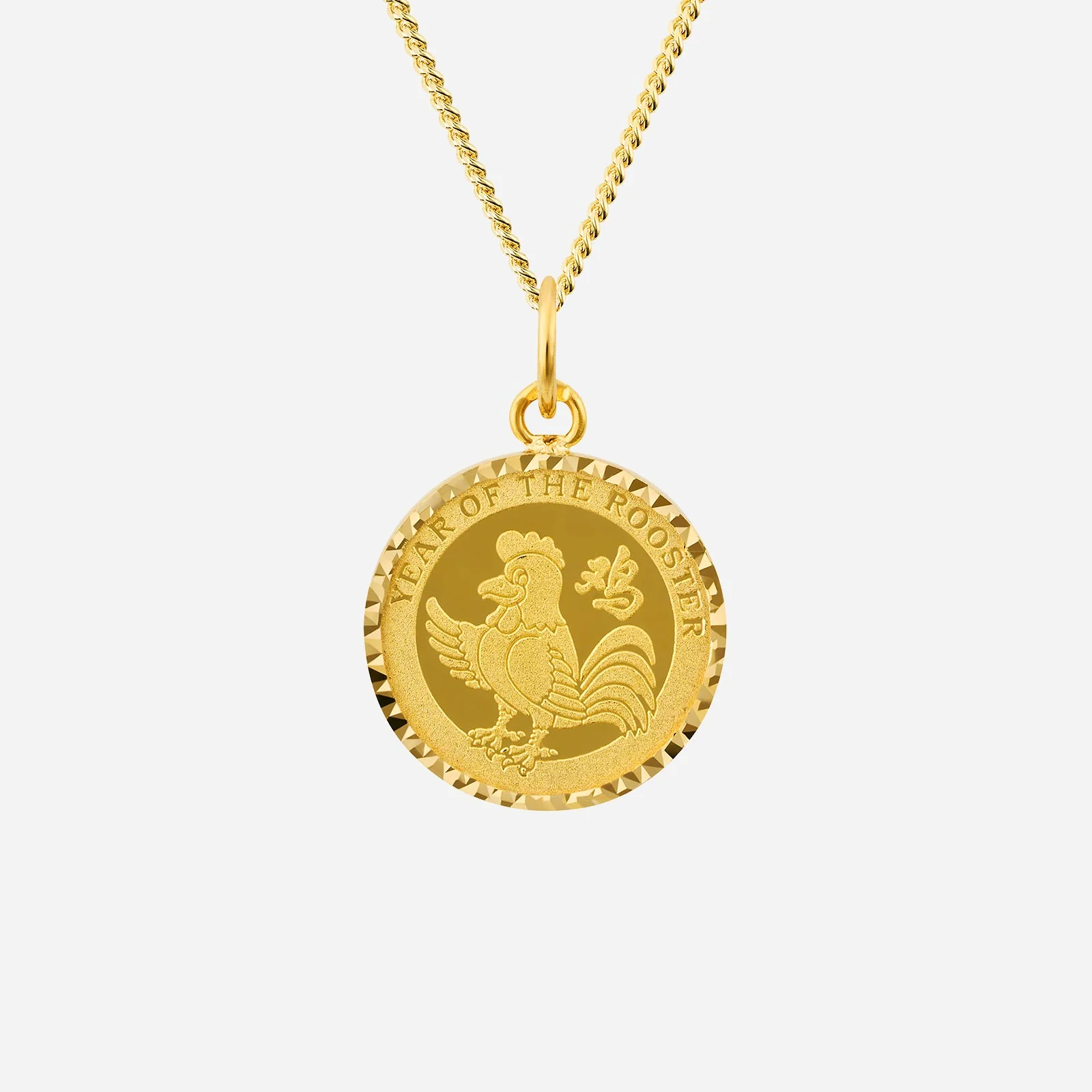 Rooster Pendant in Yellow Gold (G22KZODIAC167101110A)