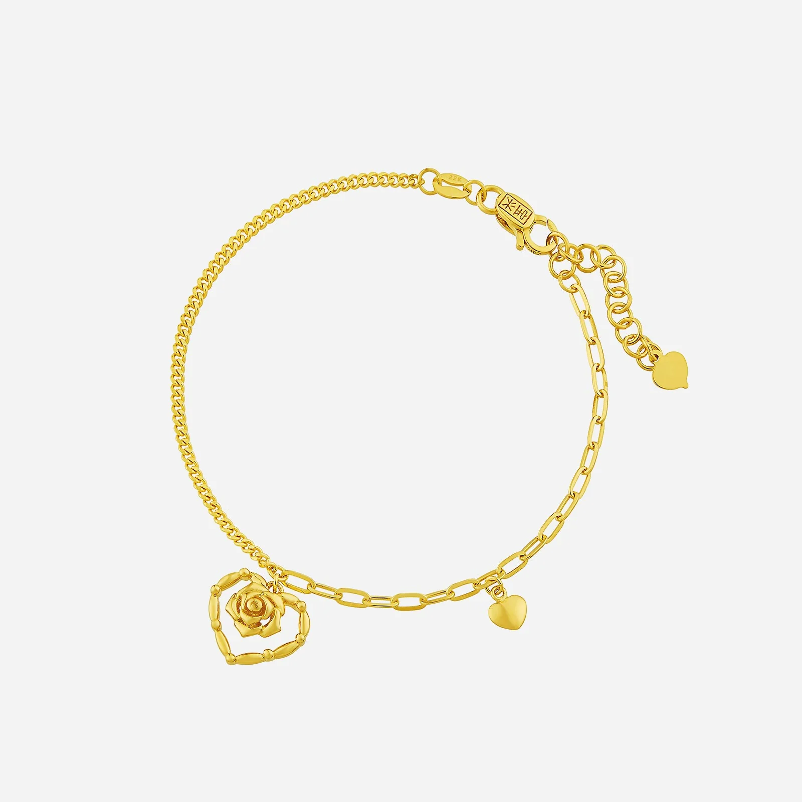 Rose Bracelet in Yellow Gold	 (E22KGROUP151V0549A)