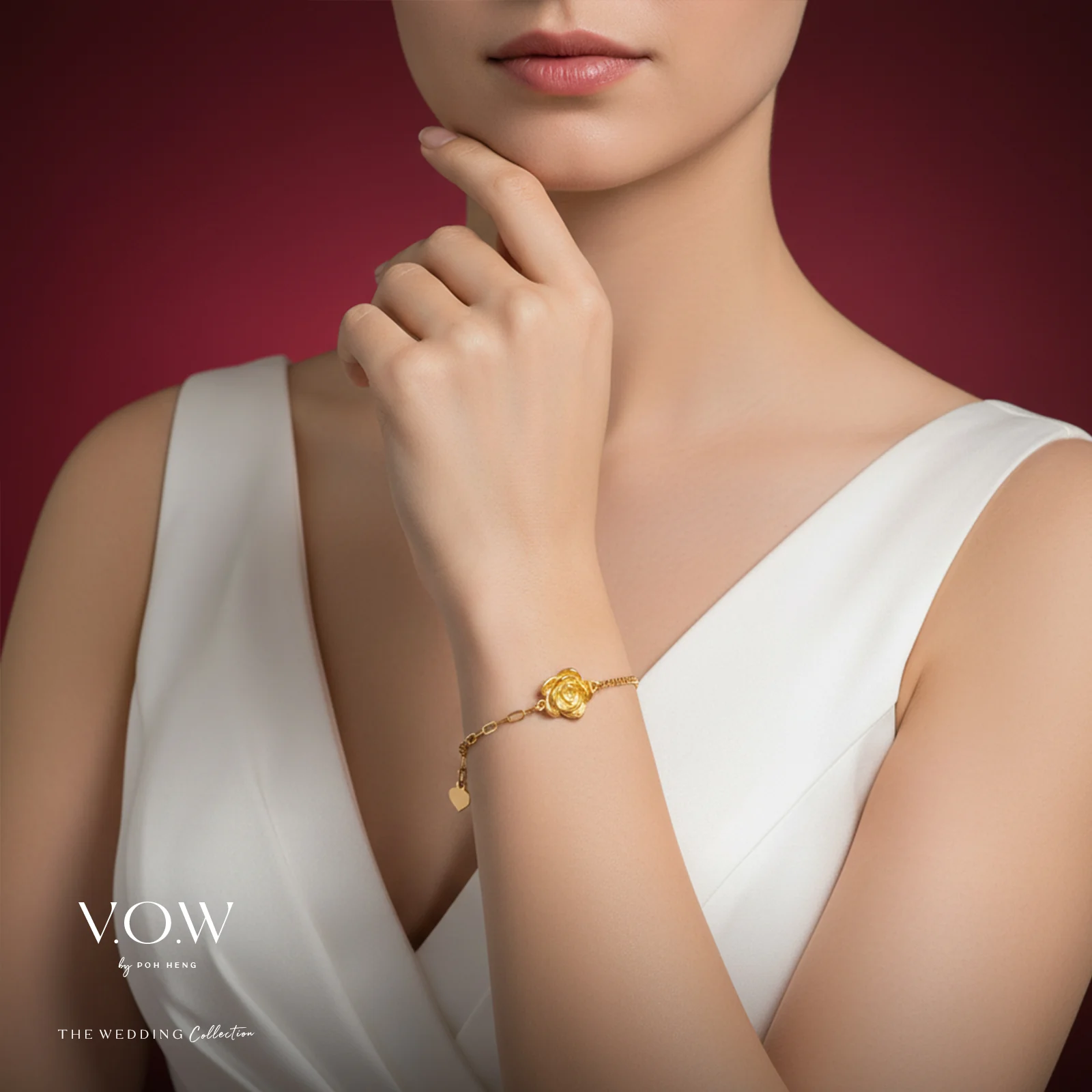 Rose Bracelet in Yellow Gold (E999GROUP135V0531A) - Image 2