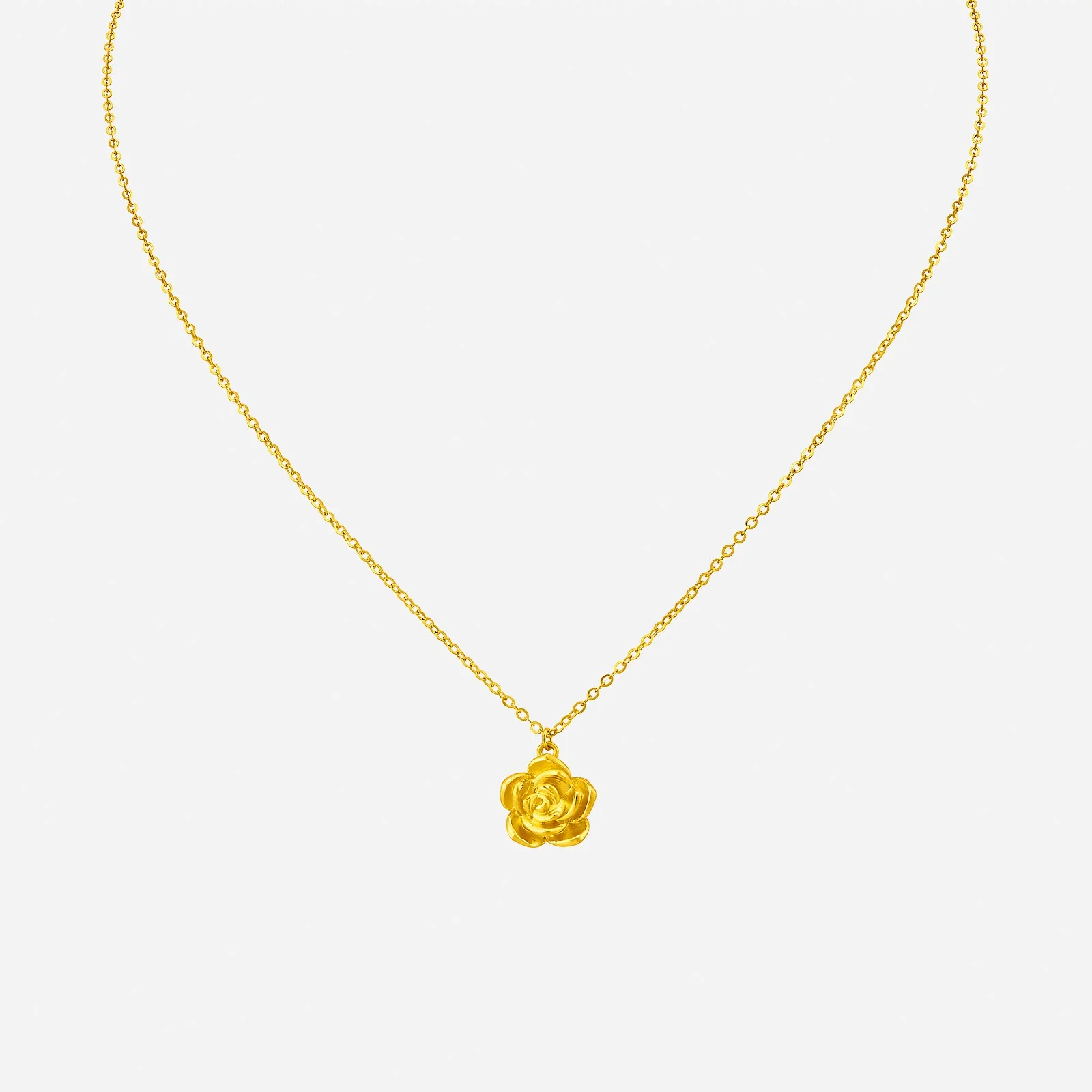 Rose Necklace in Yellow Gold (F999GROUP135V0457A)