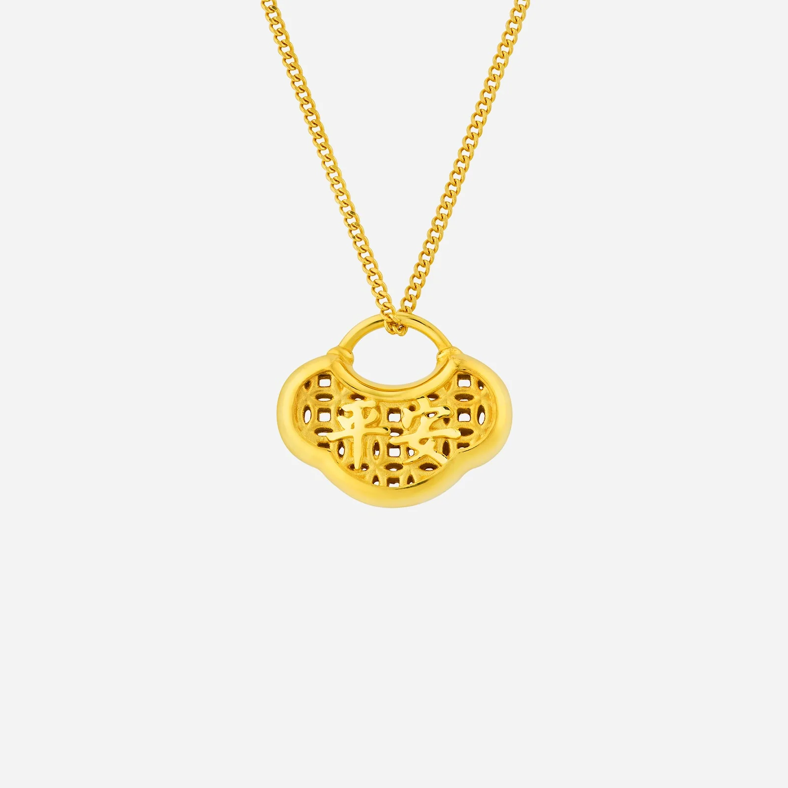 RuYi Lock Pendant in Yellow Gold (G22KSTYLE1428A)