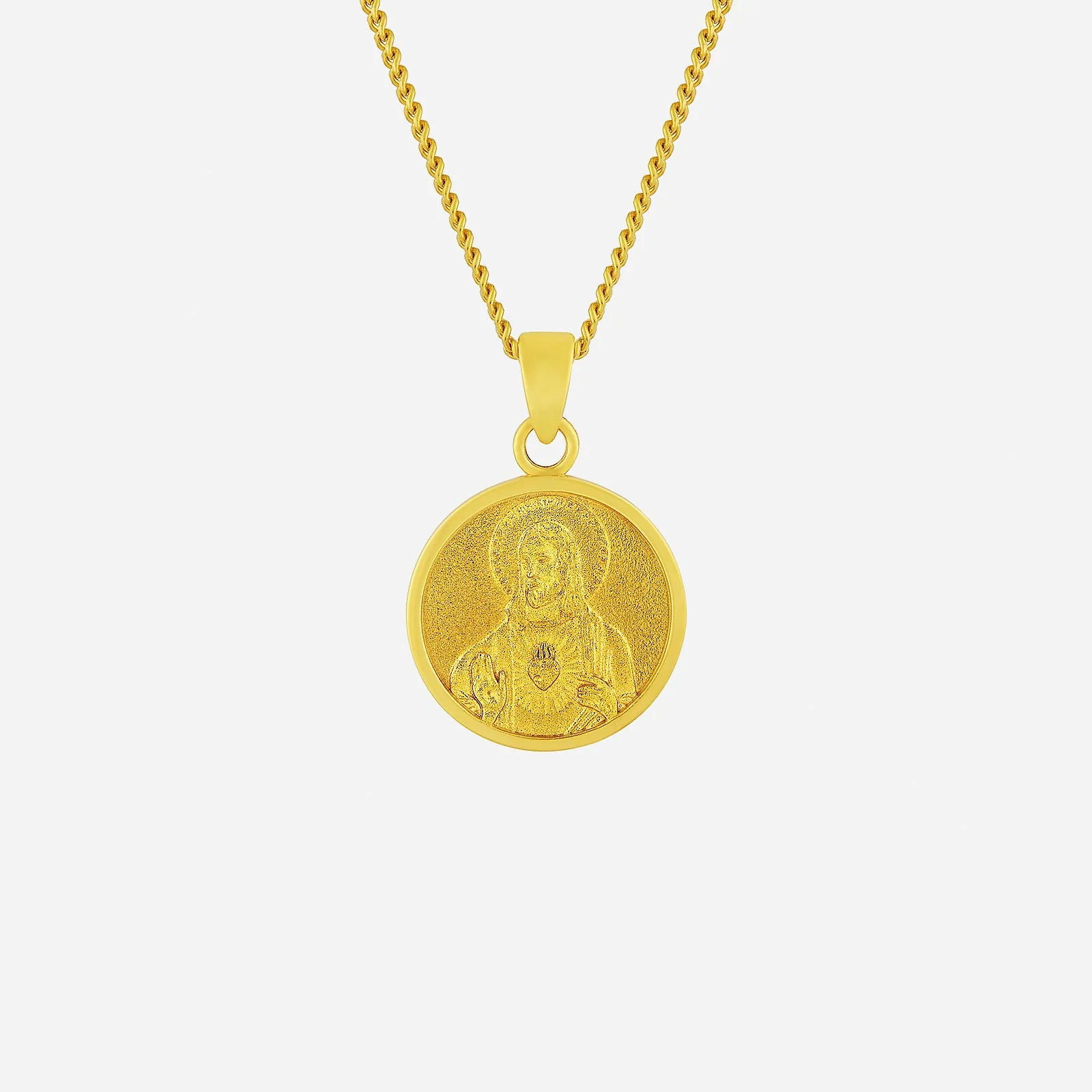 Sacred Heart Pendant in Yellow Gold (G22KSTYLE1713A)