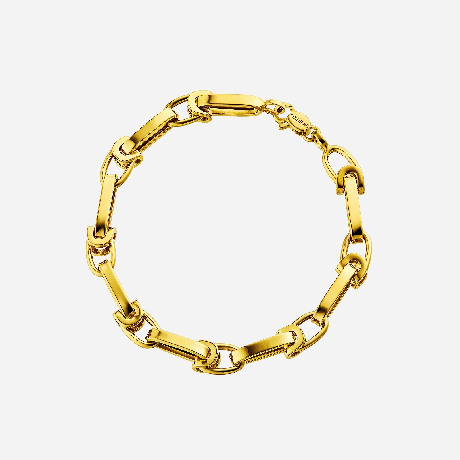 Saddle Chain Bracelet in Yellow Gold (E22KSTYLE0506A)