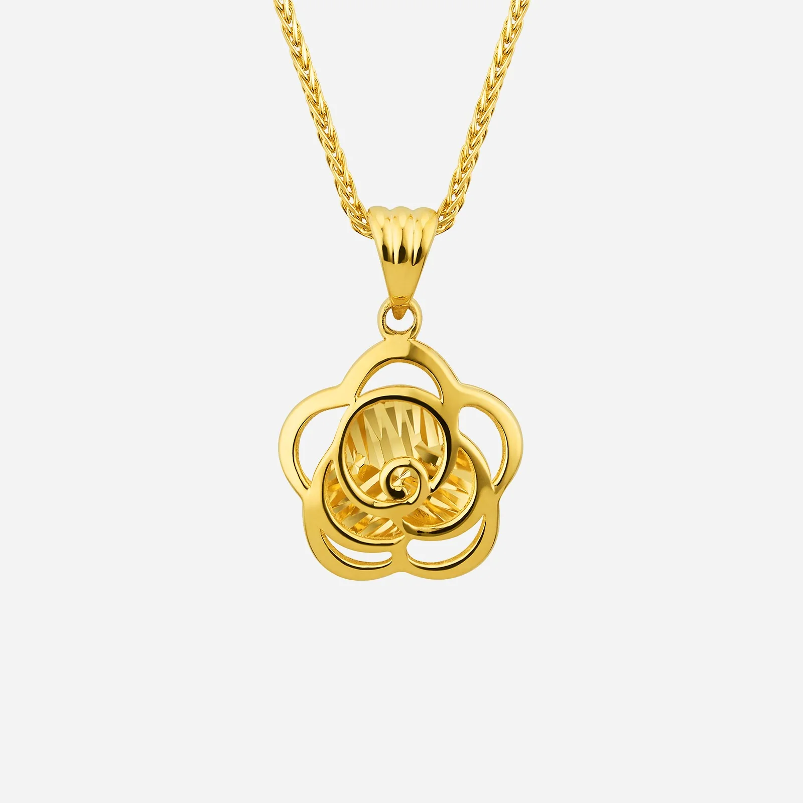 Sakura Cage Pendant in Yellow Gold (GSTYLE0712A)