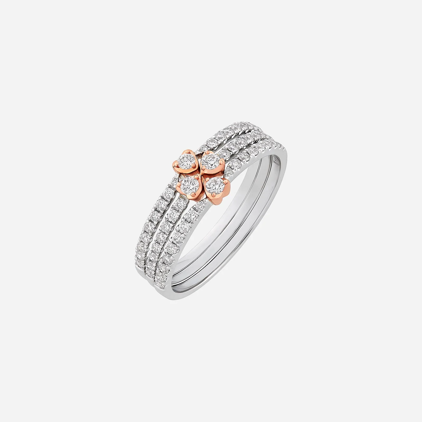 Seal of Love Diamond Ring in White Rose Gold (ADIASTYLE1103A)