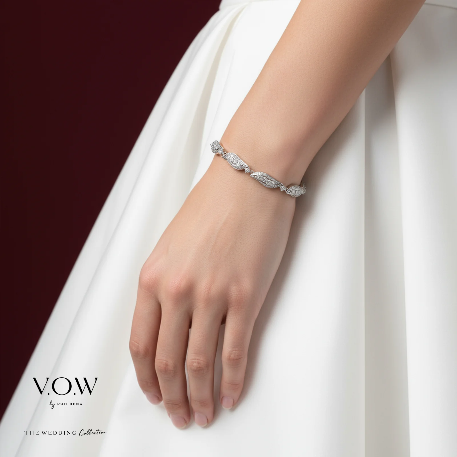 Shimmering Cascade Diamond Bracelet in White Gold (EDIAGROUP196V0620A) - Image 2