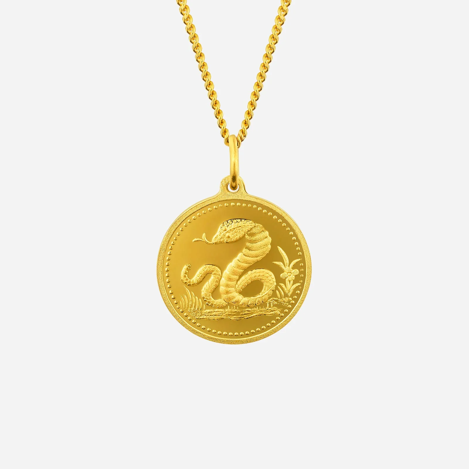 Snake Pendant in Yellow Gold (G999ZODIAC177061344A)