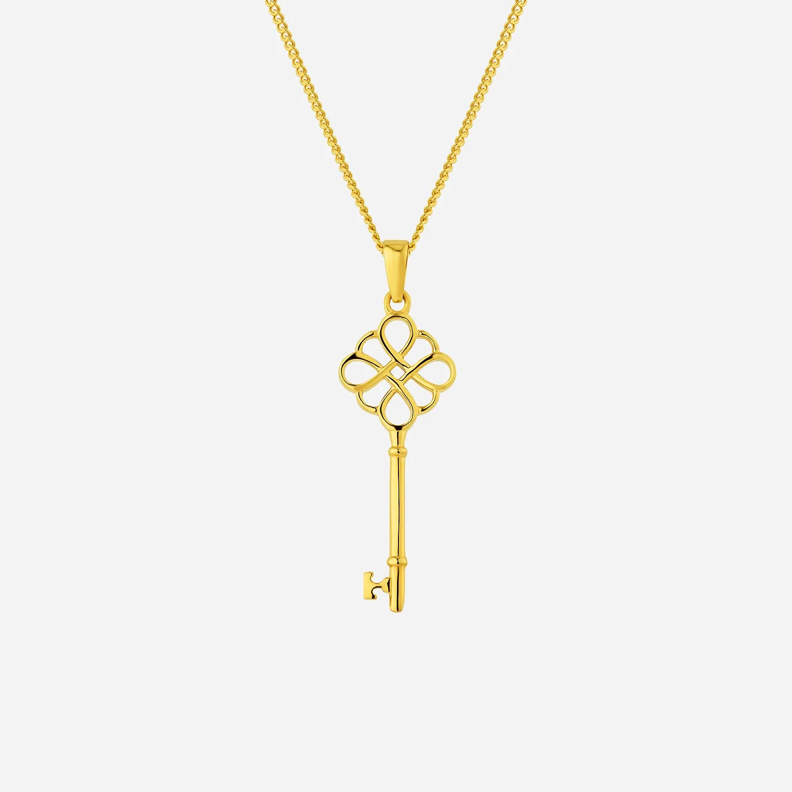Solomon Knot Key Pendant in Yellow Gold (G22KKEYL1442A)