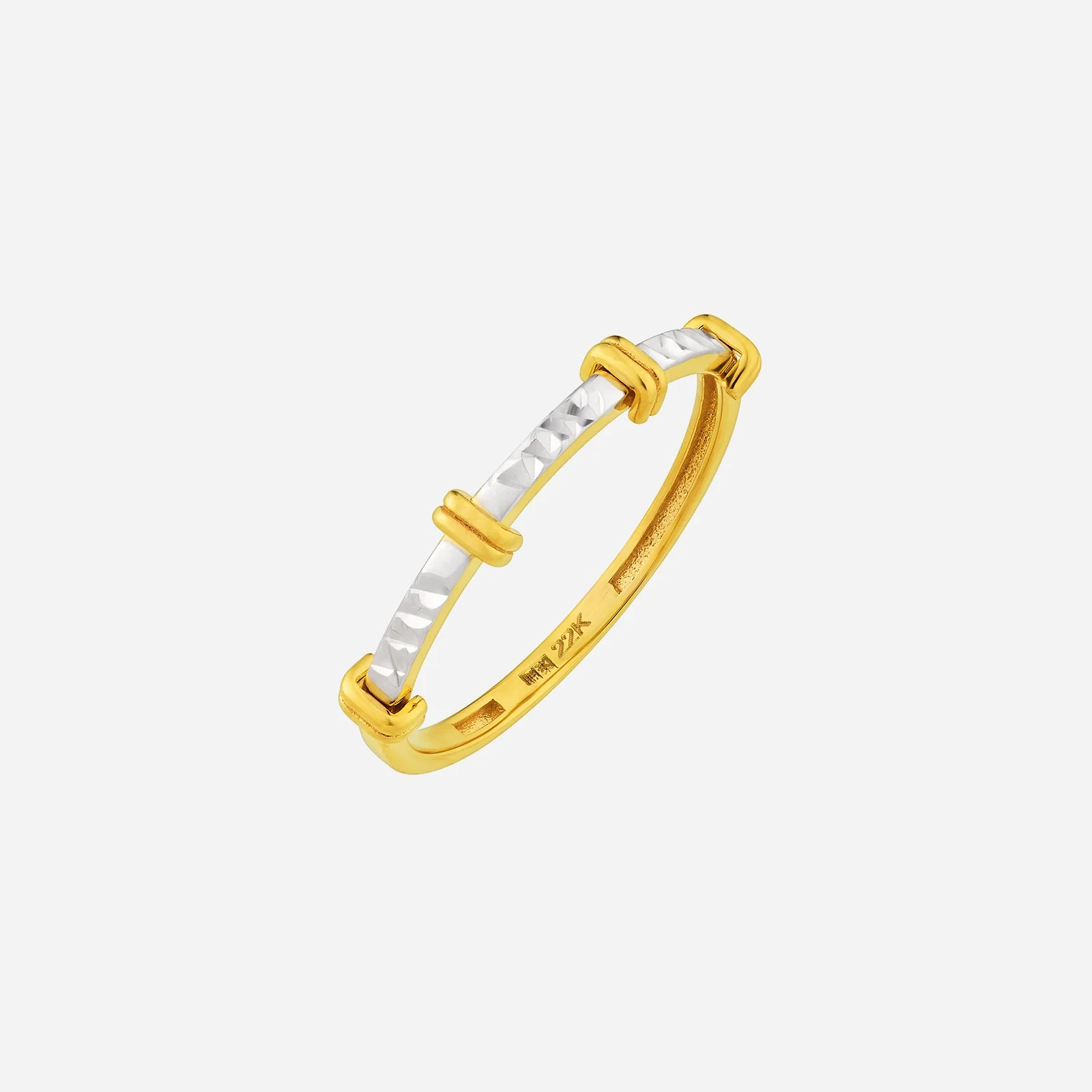 Sparkling Ring in Yellow White Gold (A22KFREESTYLE0849A)