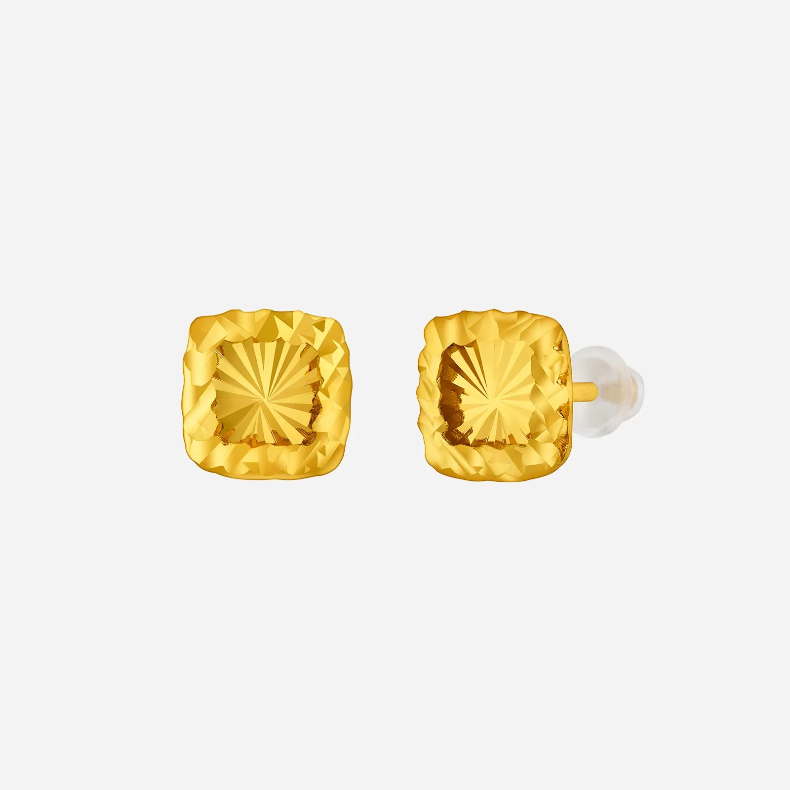 Square Earrings in Yellow Gold (H999STYLE1144A)