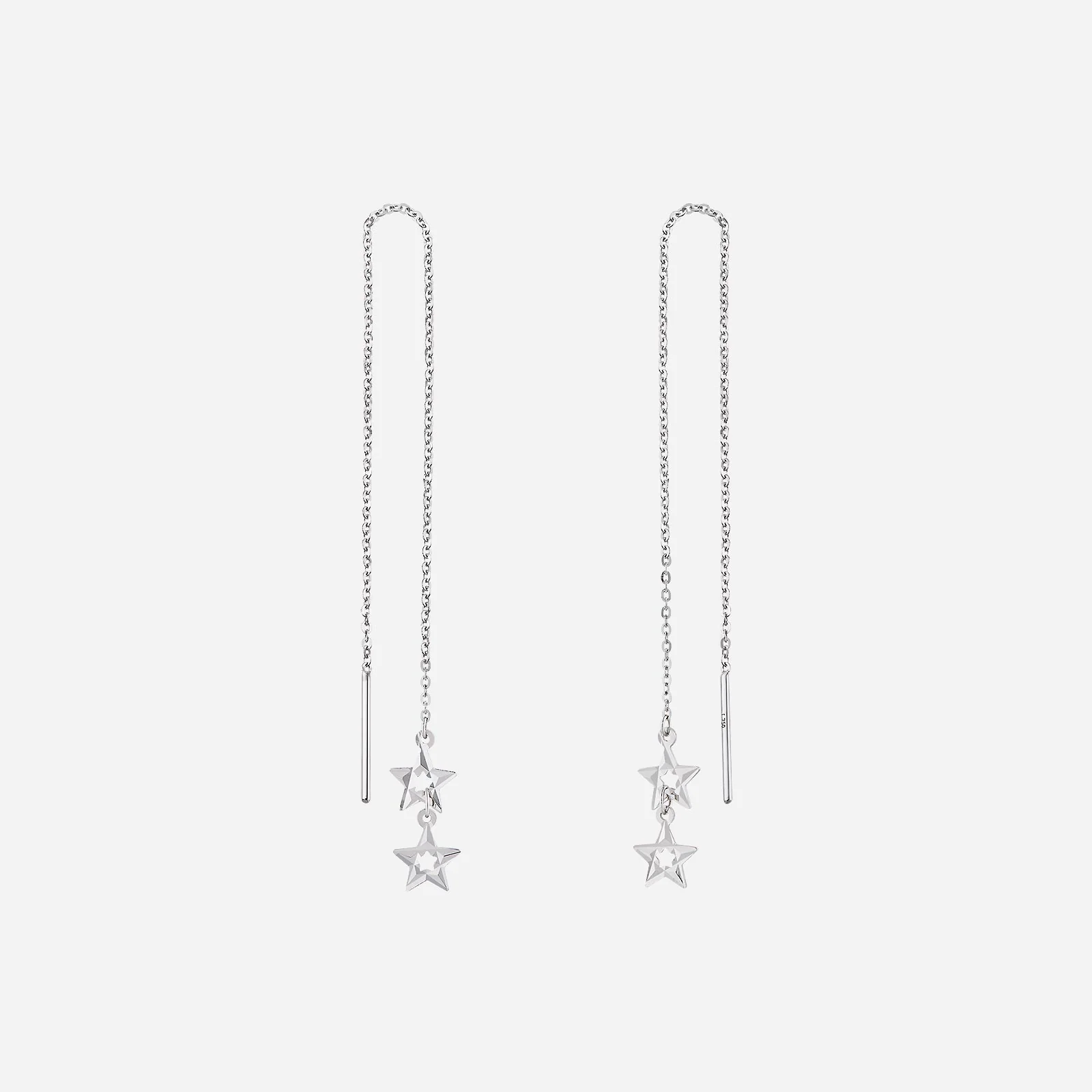 Star Earrings in White Gold (H750STYLE1351A)