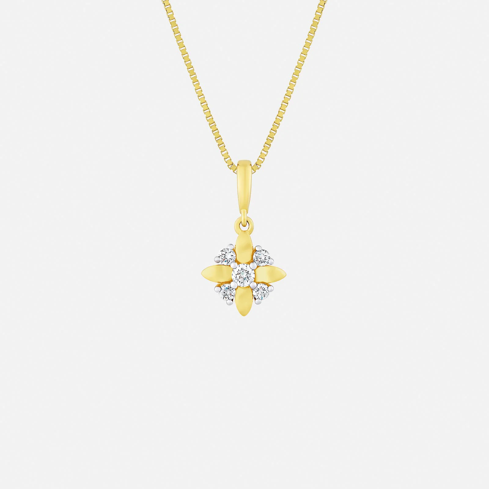 Starburst Diamond Pendant in Yellow White Gold (GDIAGROUP213V1771A)