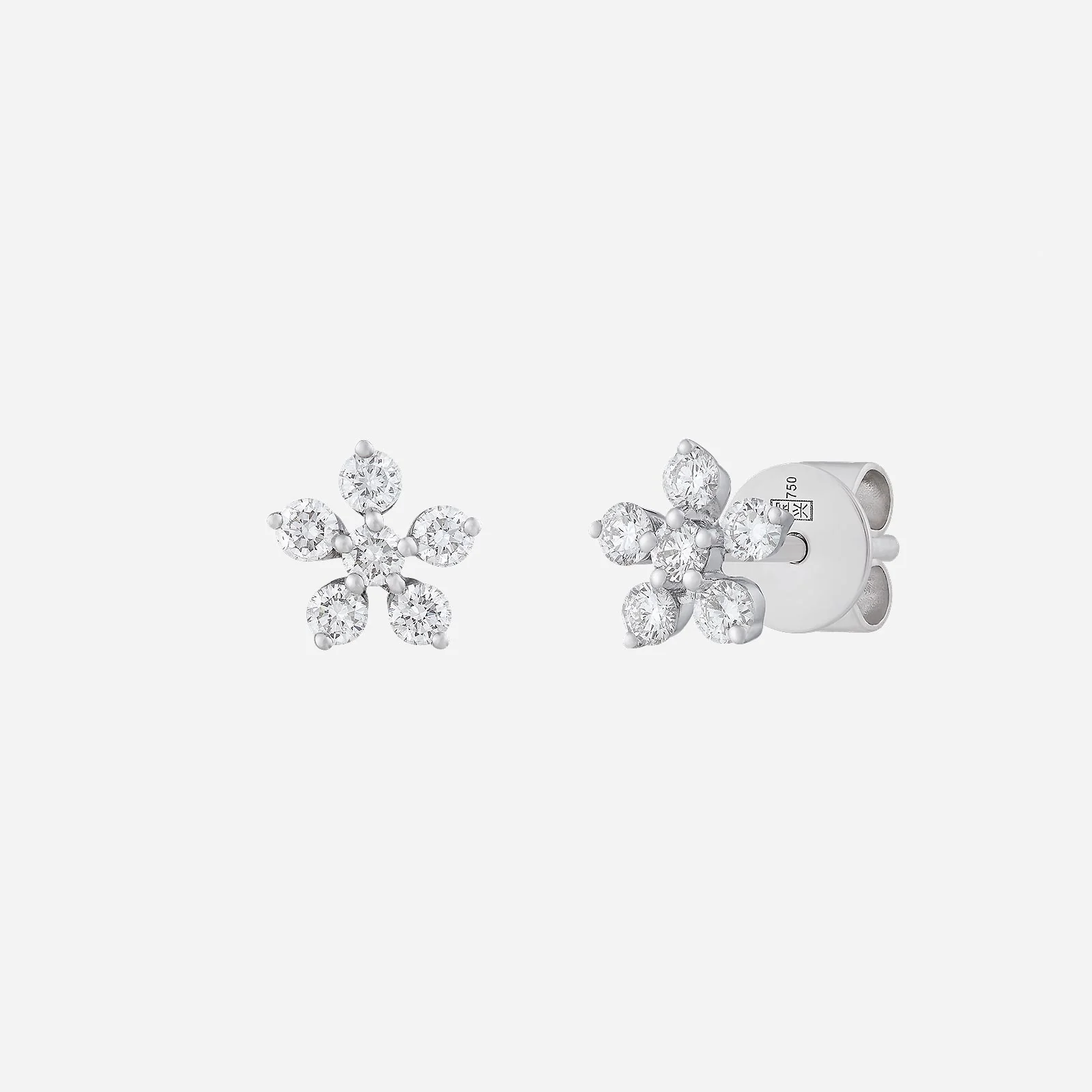 Starlit Petals Diamond Earrings in White Gold (HDIASTYLE1623A)