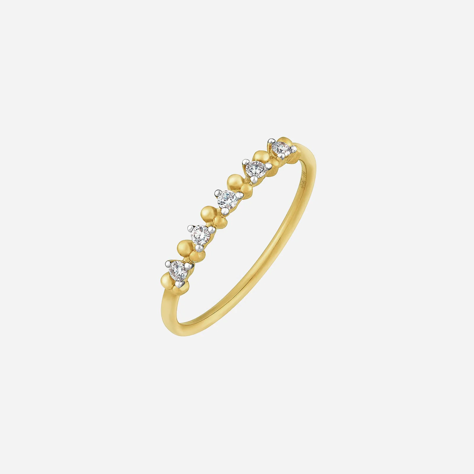 Starry Diamond Ring in Yellow White Gold (ADIAGROUP222V1048A)