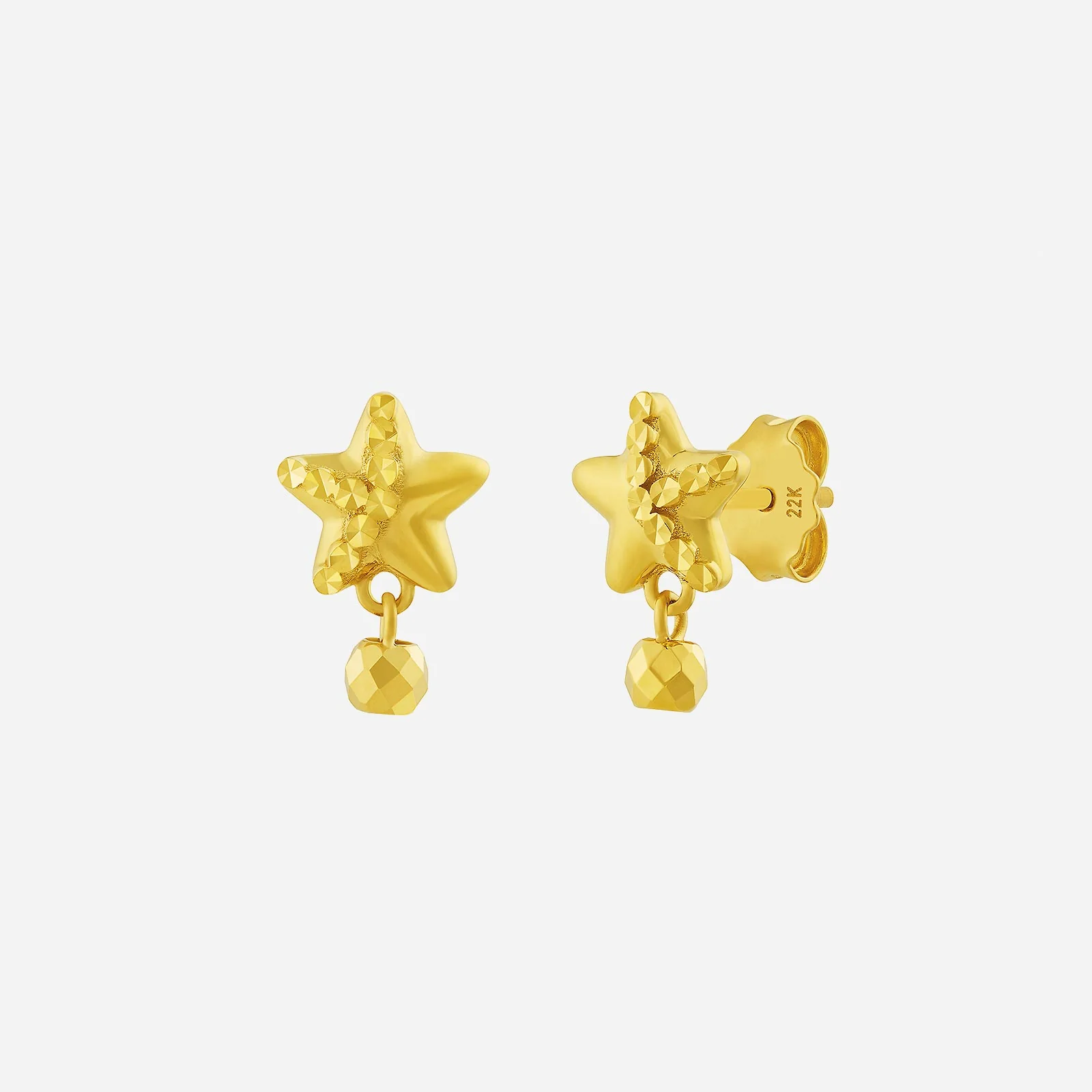 Starry Earrings in Yellow Gold (H22KSTYLE1543A)