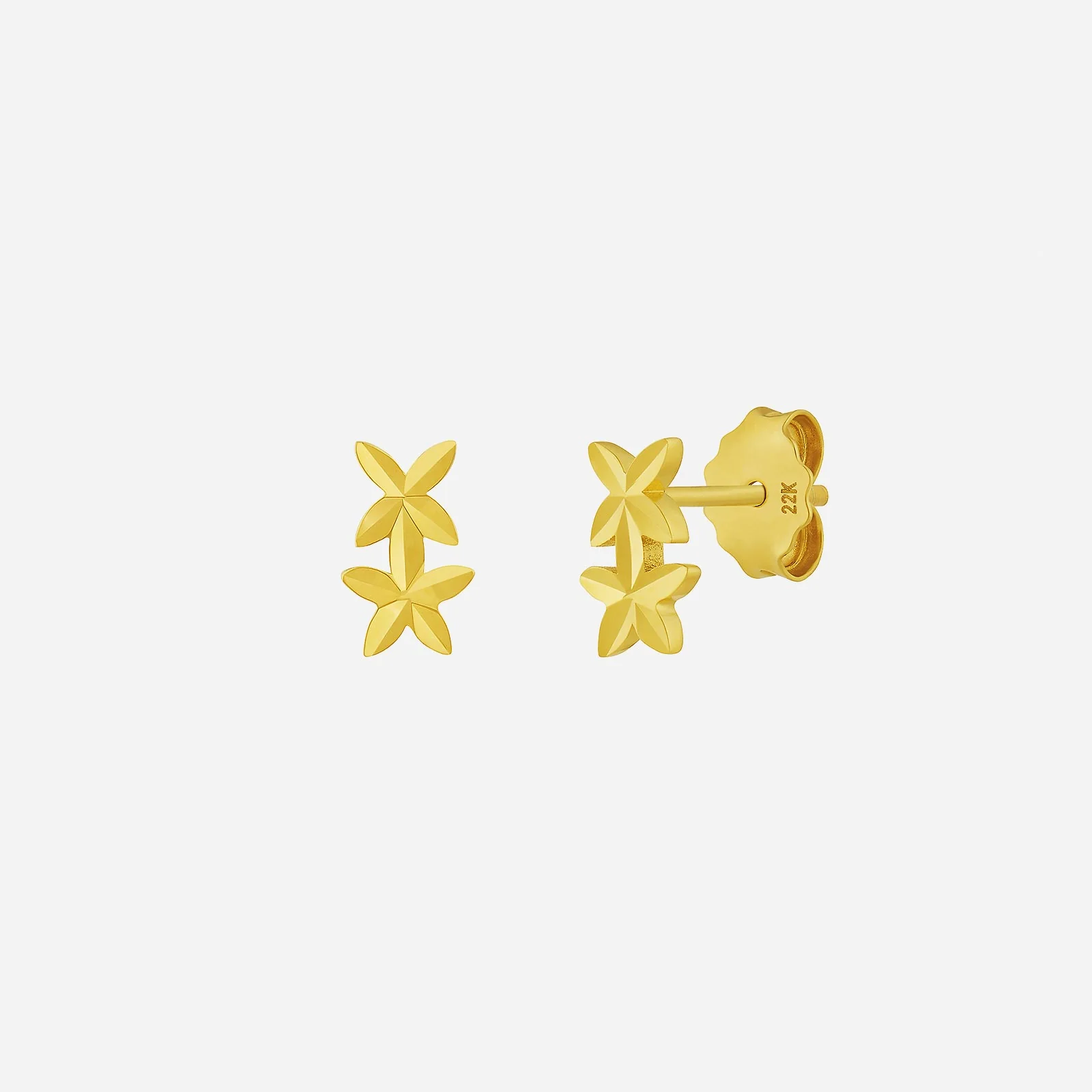 Starry Earrings in Yellow Gold (H22KSTYLE1553A)