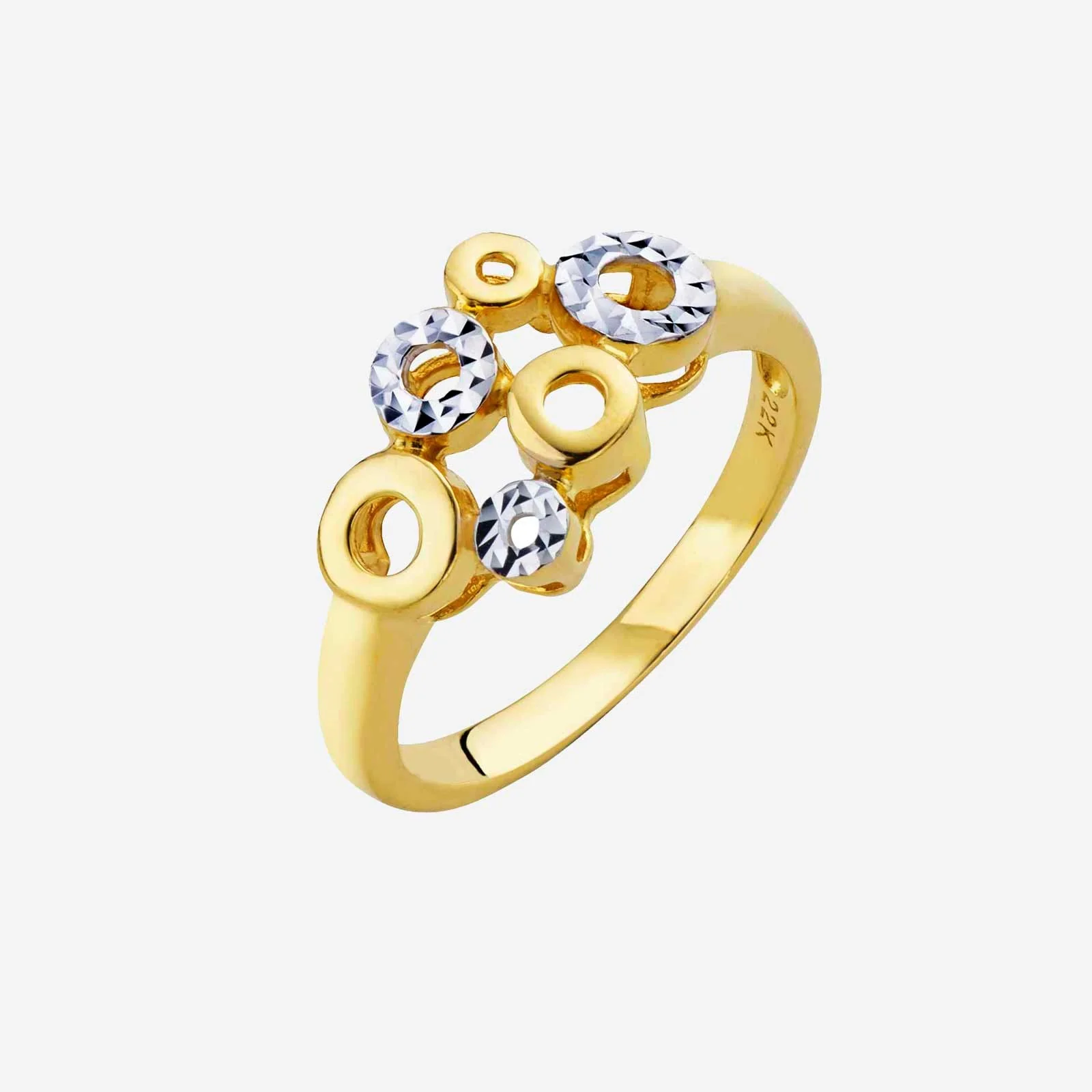 Stellar Cluster Ring in Yellow White Gold (AGROUP024U0488A)