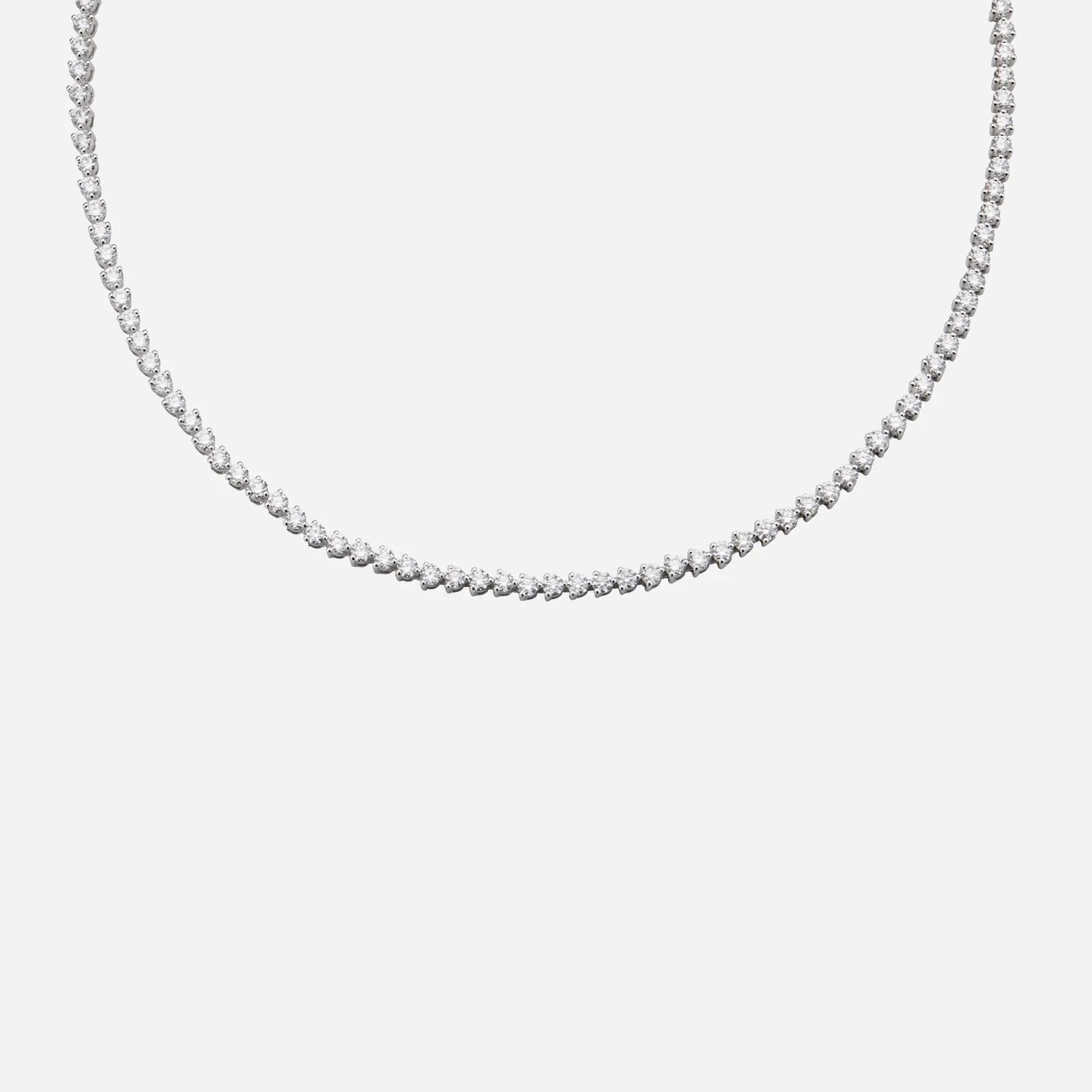 Tennis Diamond Necklace in White Gold (FLINES001T0105A)