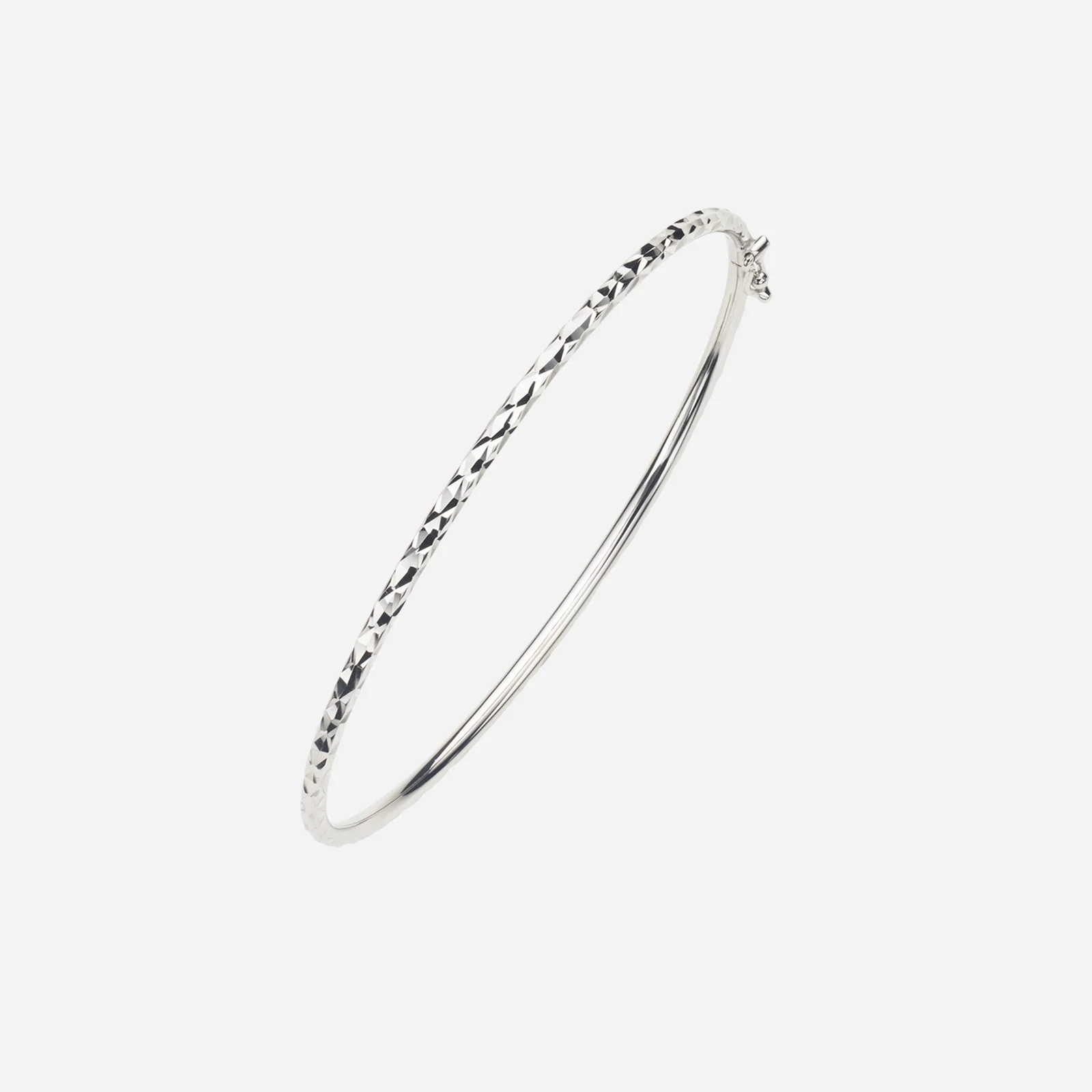 Textured Bangle in White Gold (DBANGL001S0013A)