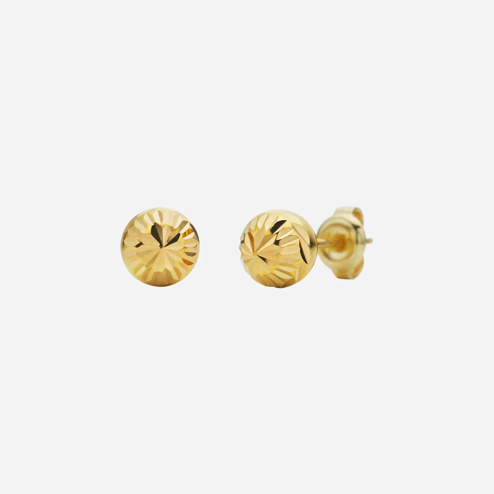 Textured Bead Earrings in Yellow Gold (HSTYLES859X0010A)