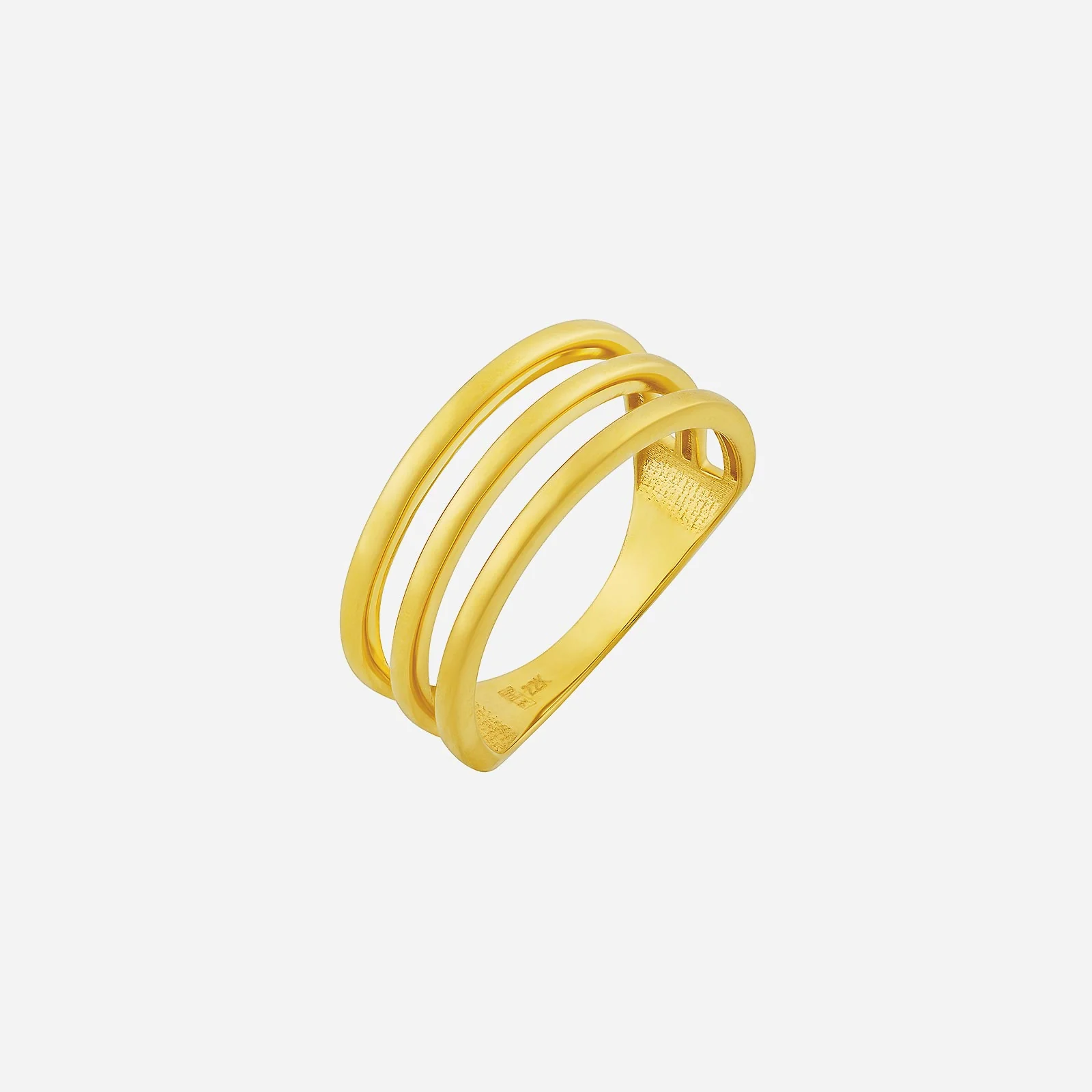 Three Bar Ring in Yellow Gold (A22KSTYLE0846A)