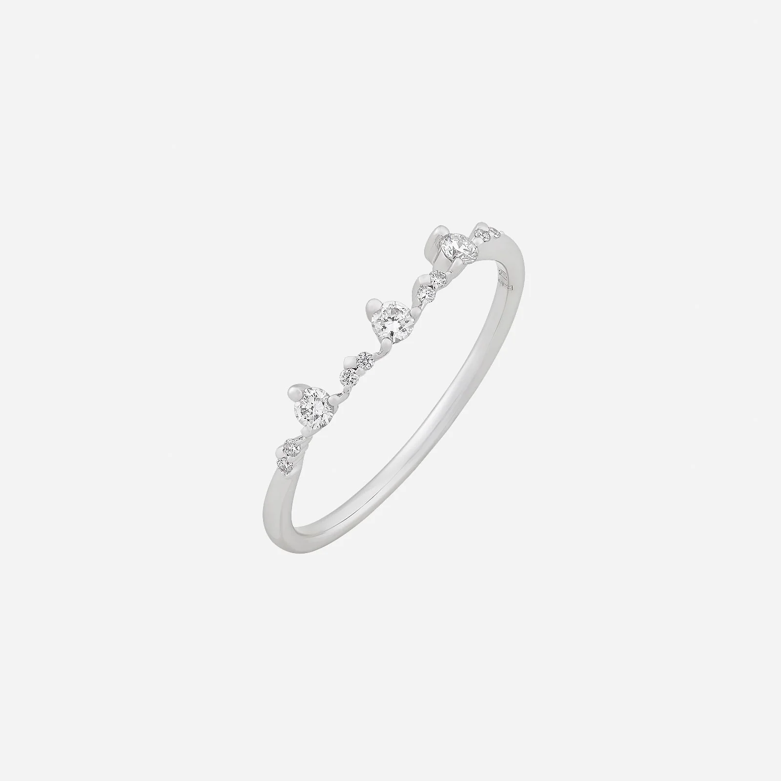 Tiara Diamond Ring in White Gold (ADIAFREESTYLE1020A)