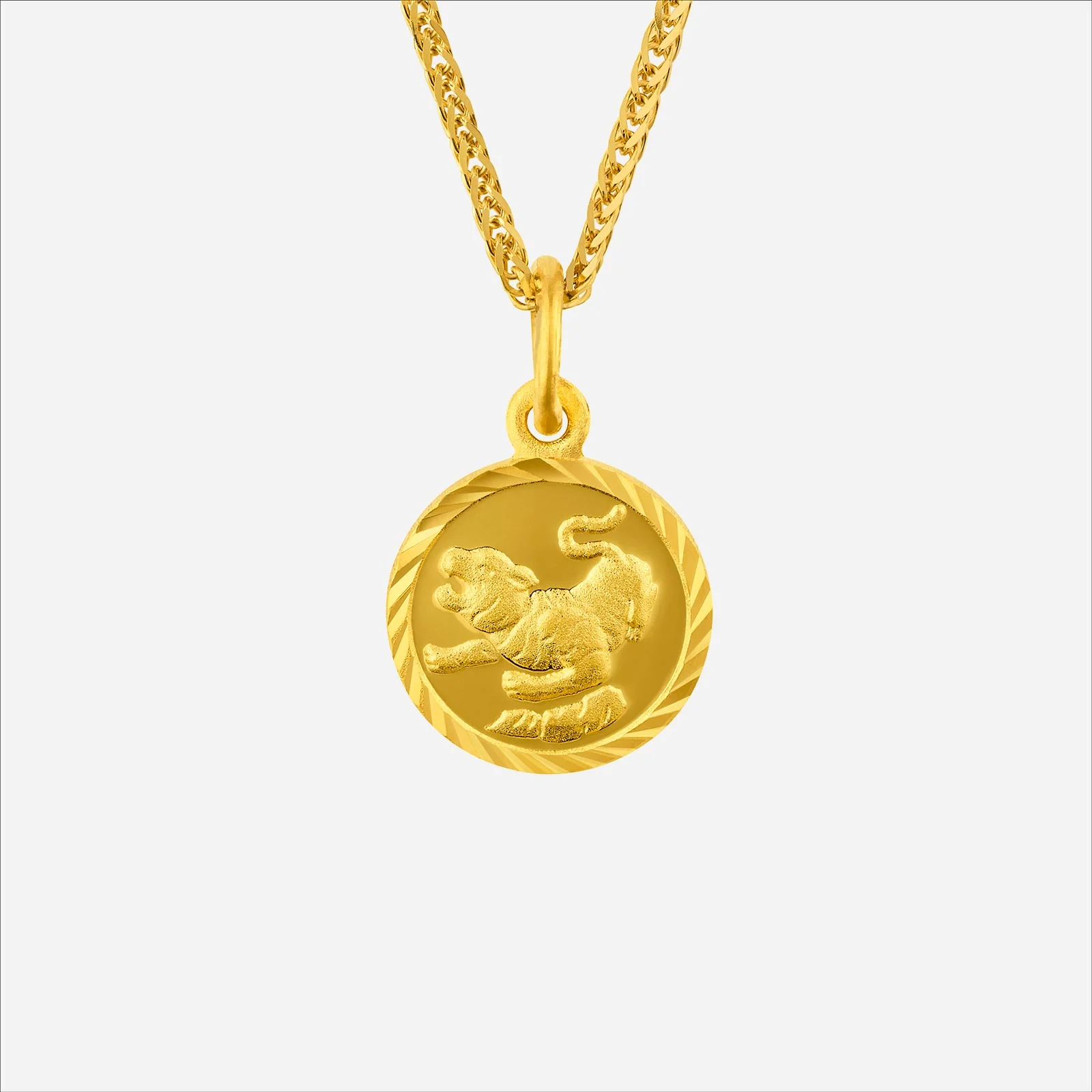 Tiger Pendant in Yellow Gold (G999ZODIAC176031315A)