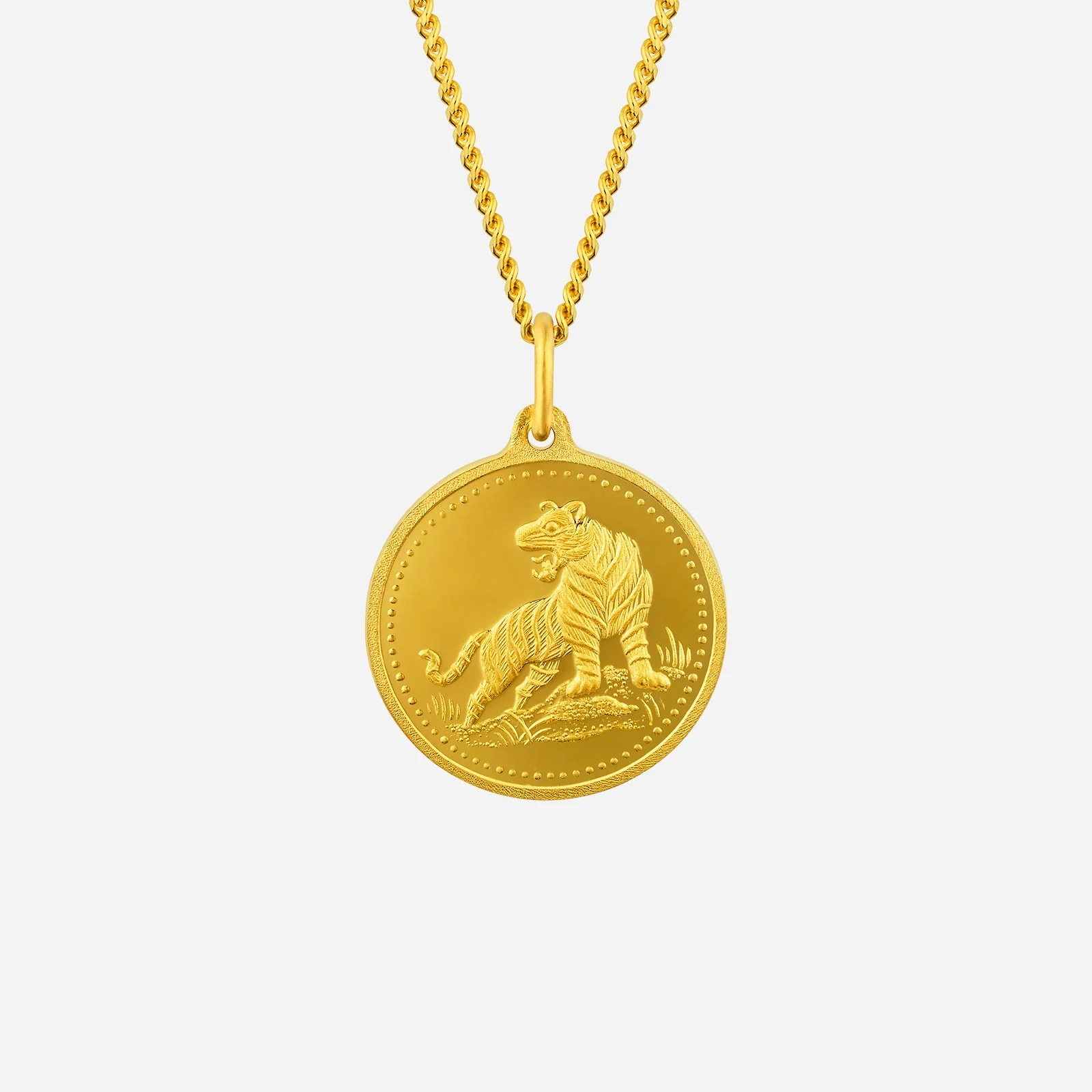 Tiger Pendant in Yellow Gold (G999ZODIAC177031341A)