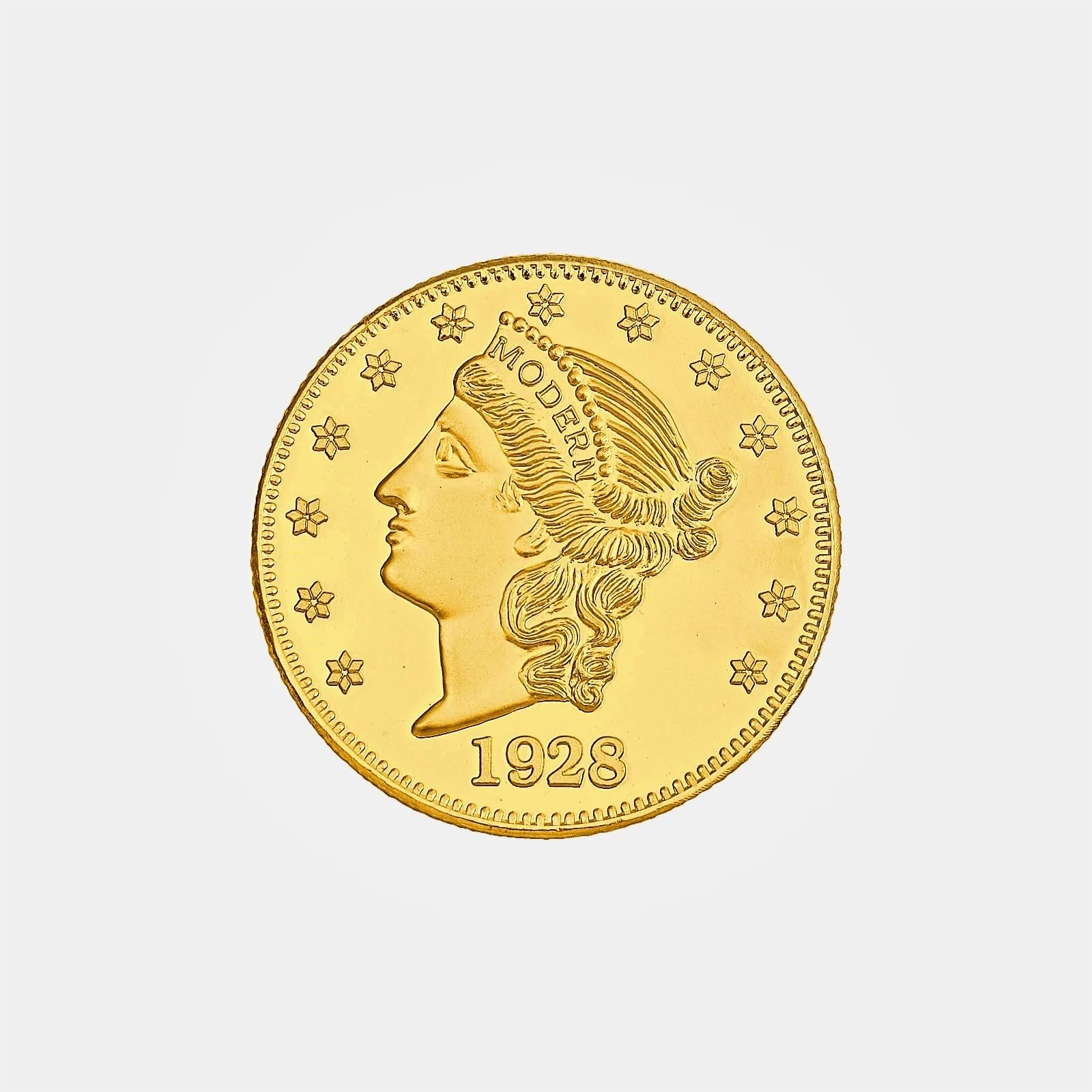 Treasures Lady Liberty 1928 Medallion in Yellow Gold (JMEDALLION3400006A)