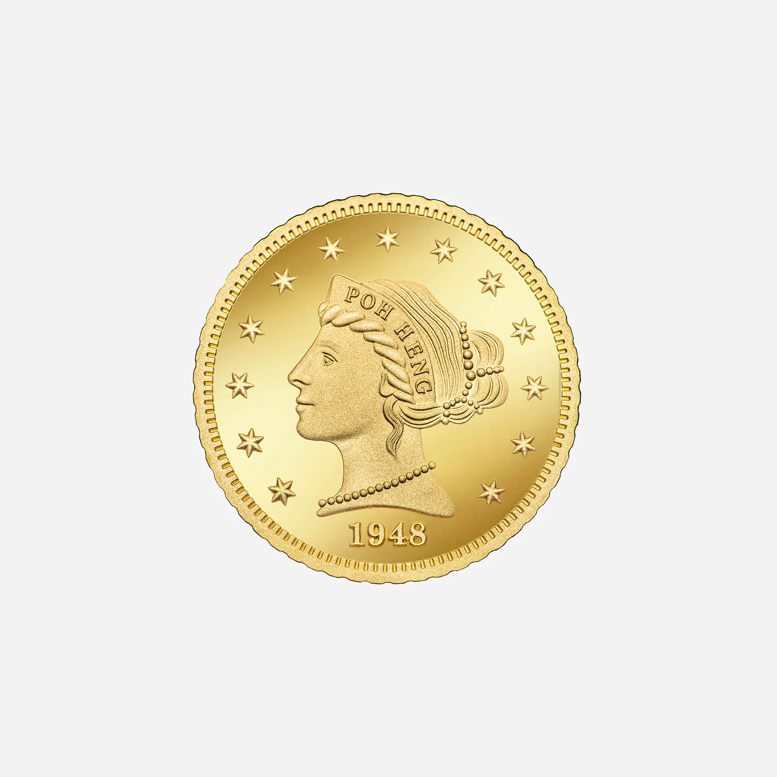 Treasures Lady Liberty Medallion in Yellow Gold (JLADY0270014A)