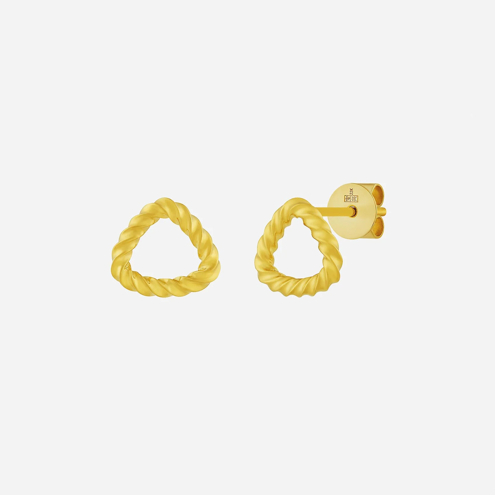 Triangle Earrings in Yellow Gold (H22KSTYLE1551A)
